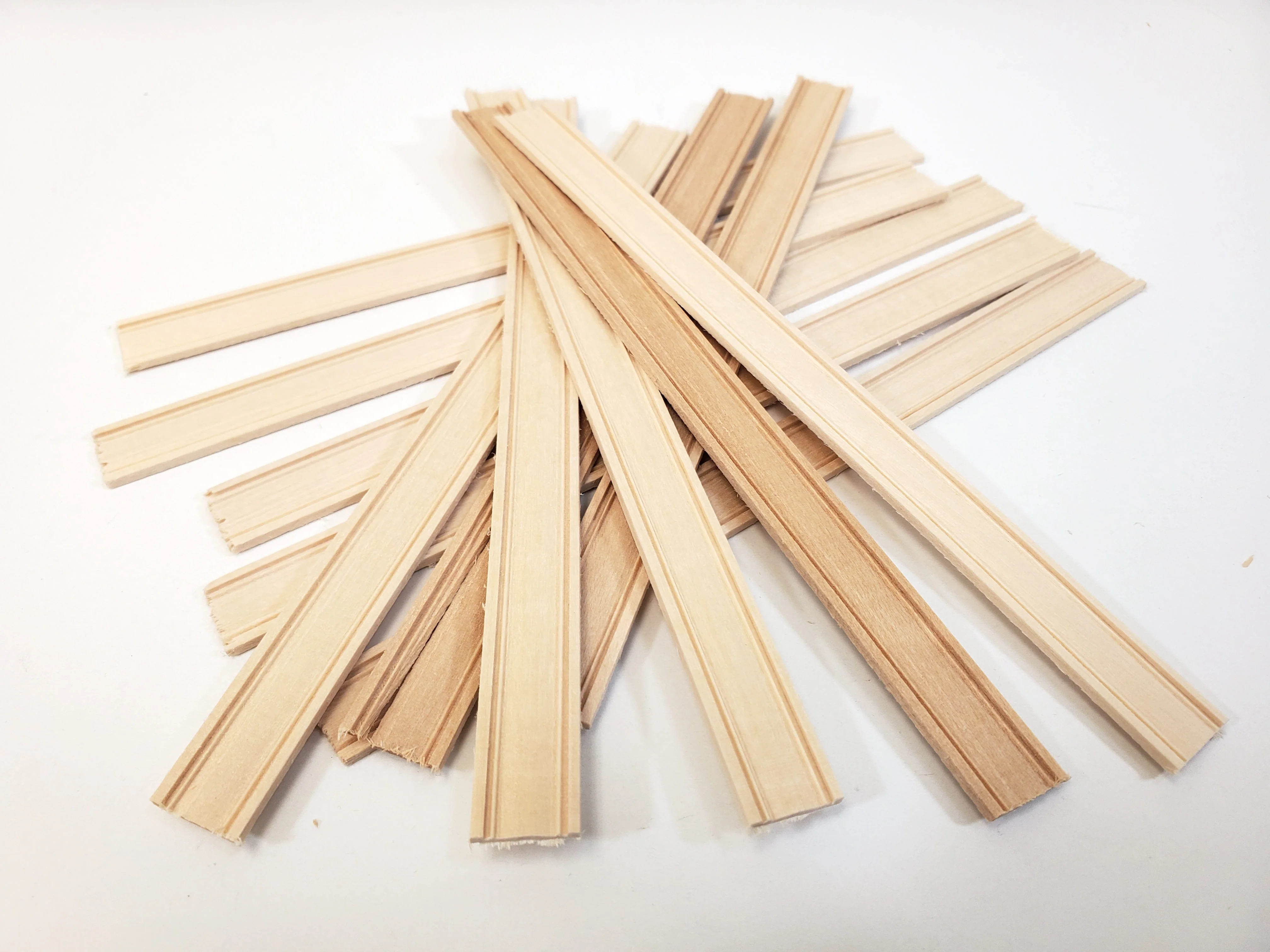 Dollhouse Window Casing 6" Trim x12 Pieces 1/2" Wide Basswood