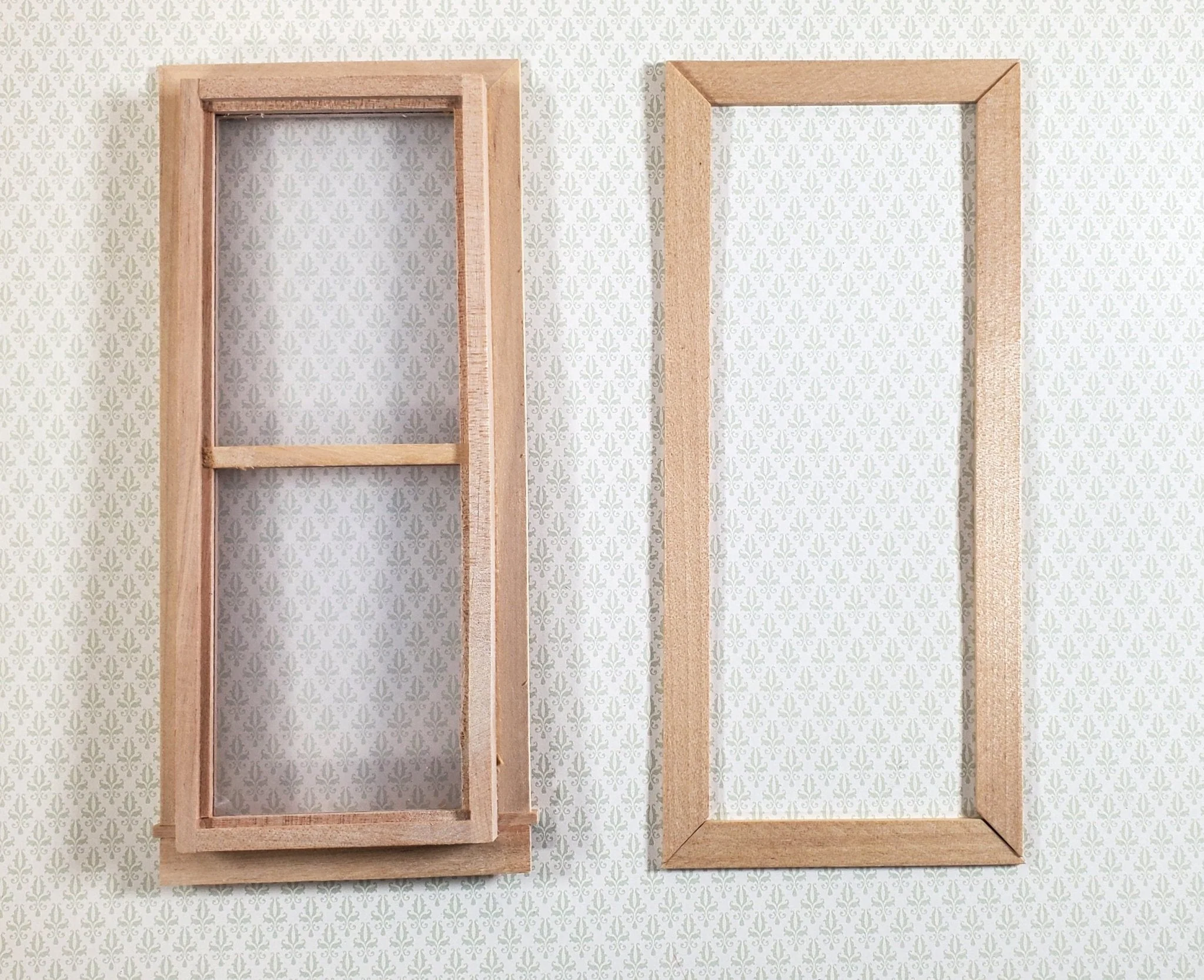 Dollhouse Window Tall Narrow Slim with Casing Trim 1:12 Scale Miniature CLA70118 - Image 4