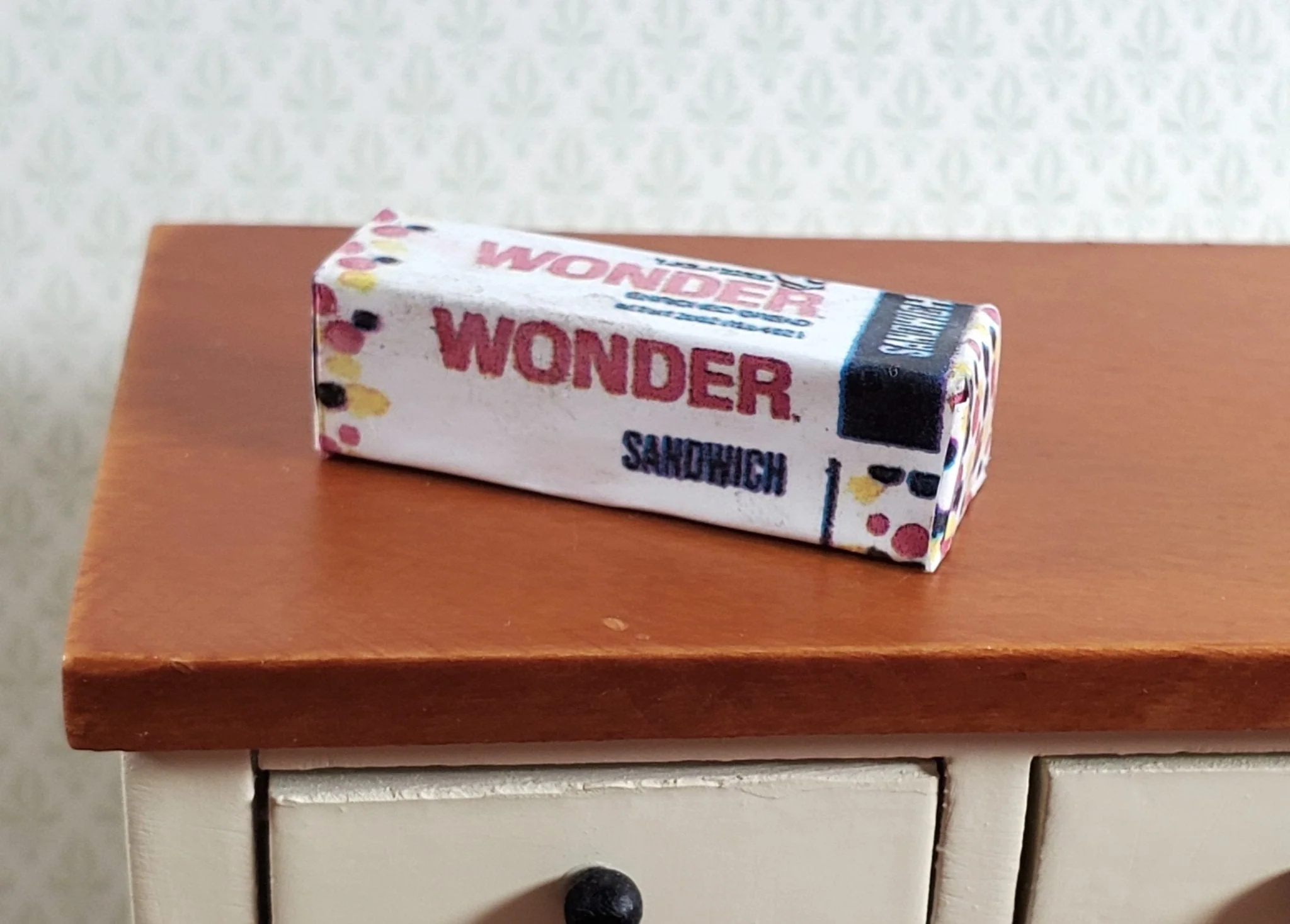 Dollhouse Wonder Bread Loaf Sandwich 1:12 Scale Miniature Food Groceries