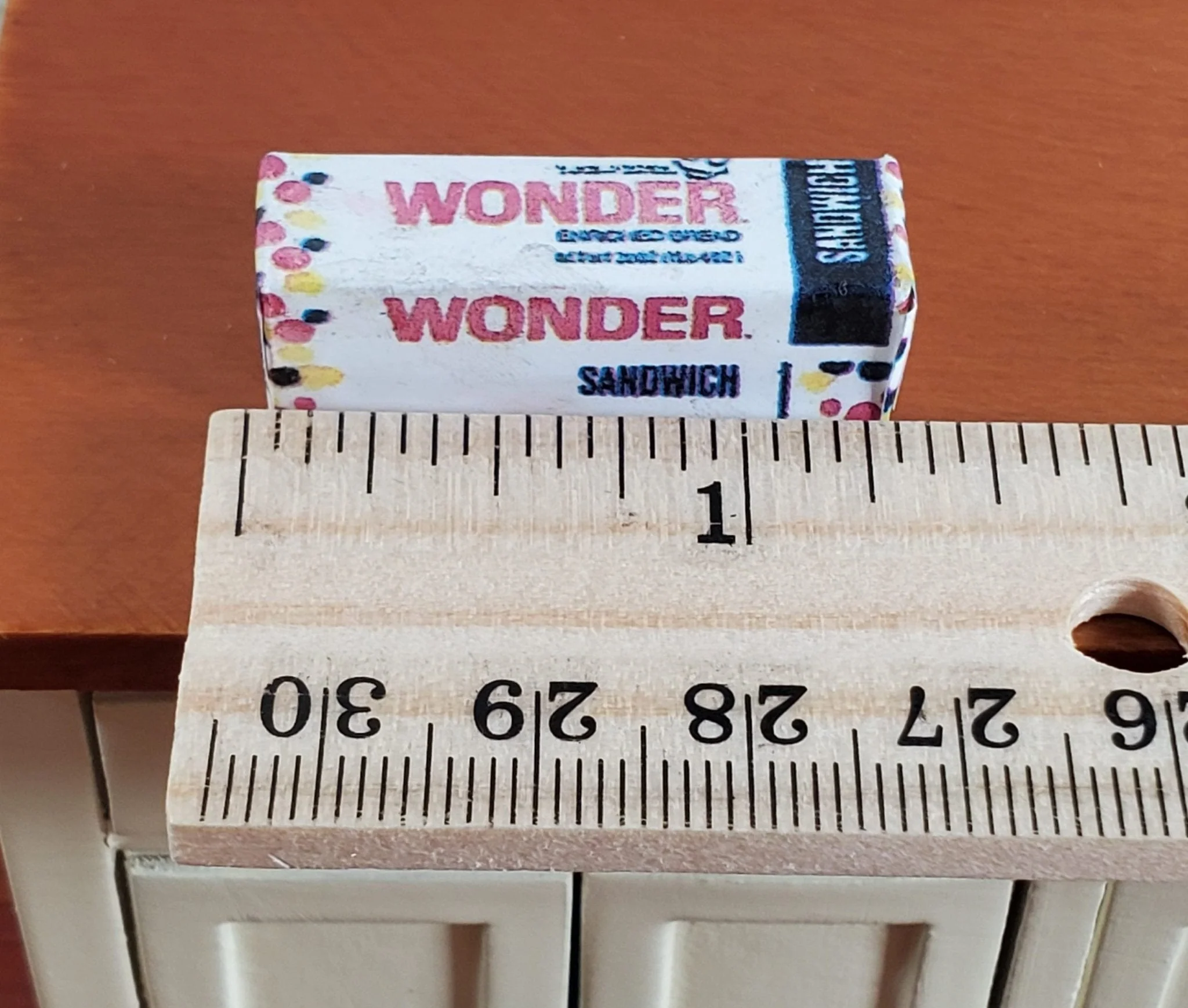 Dollhouse Wonder Bread Loaf Sandwich 1:12 Scale Miniature Food Groceries - Image 4