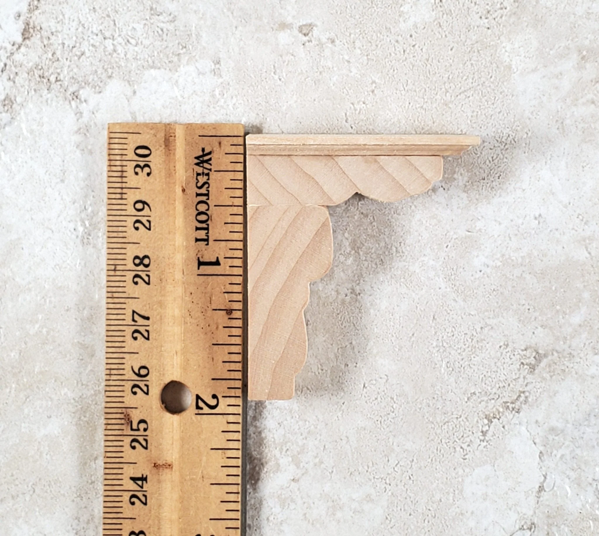 Dollhouse Wood Corbel Bracket Extra Large 1:12 Scale Miniature Architectural - Image 3