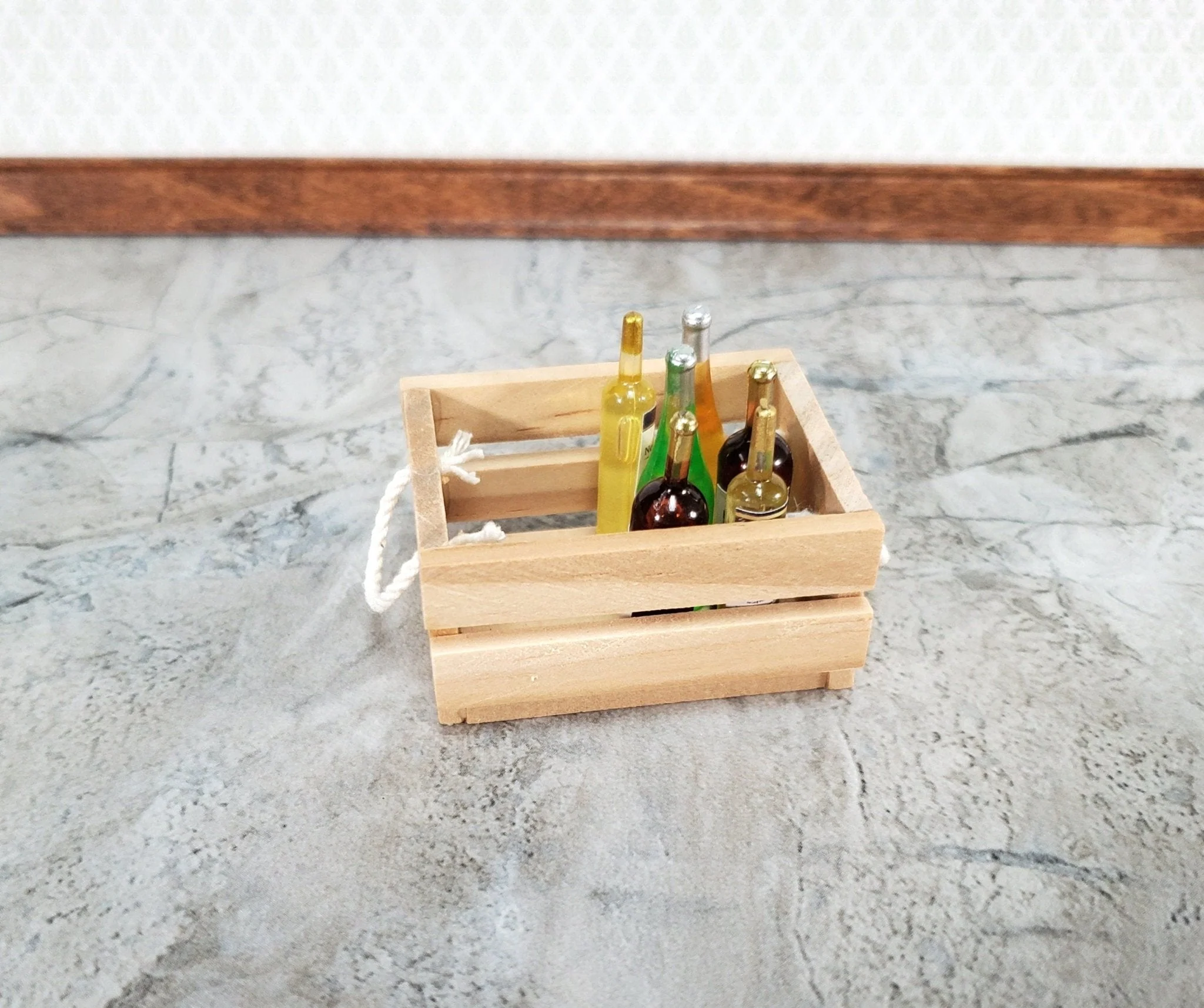 Dollhouse Wood Crate for Fruits or Vegetables Large 1:12 or 1/6 Scale Miniature - Image 3