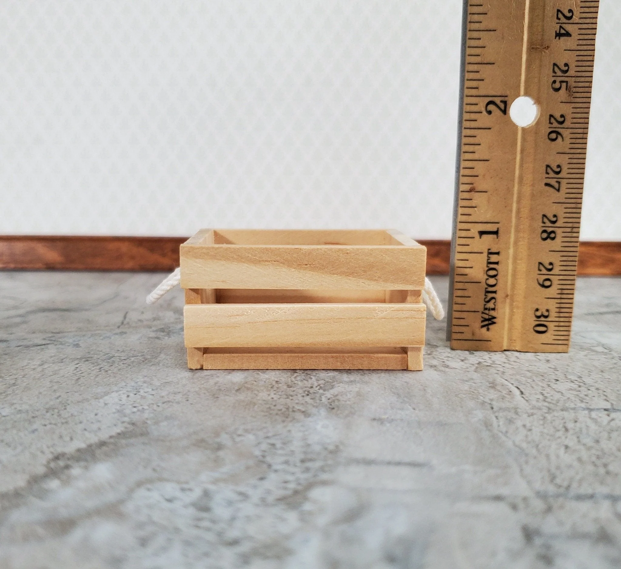 Dollhouse Wood Crate for Fruits or Vegetables Large 1:12 or 1/6 Scale Miniature - Image 7
