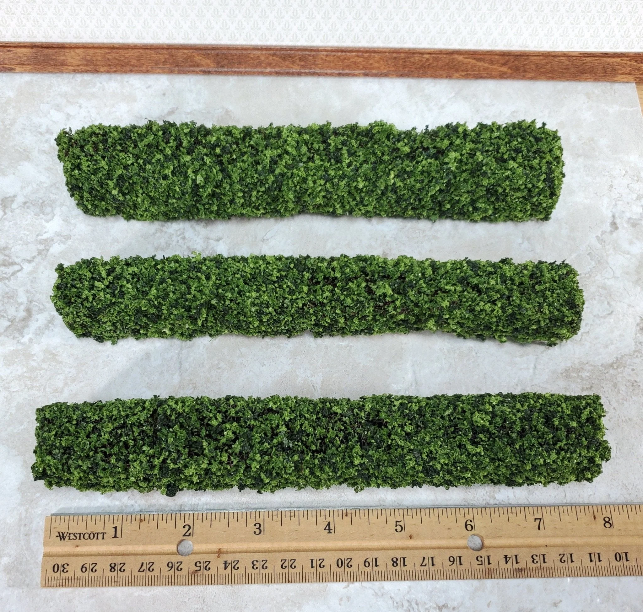 Green Hedge 3 Pieces Small Bendable Model RR Dioramas Dollhouses Scenery - Image 2