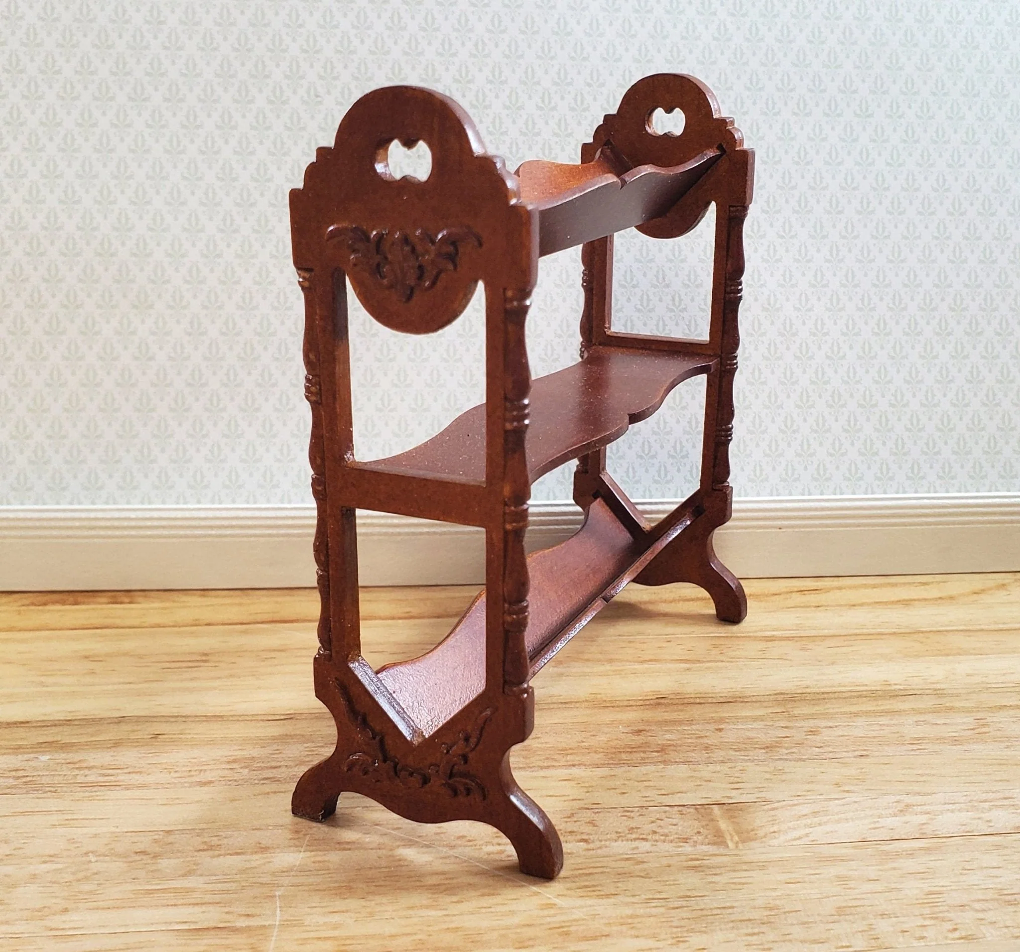 JBM Dollhouse Book Trough Stand Arts and Crafts Style LARGE 1:12 Scale Miniature - Image 3