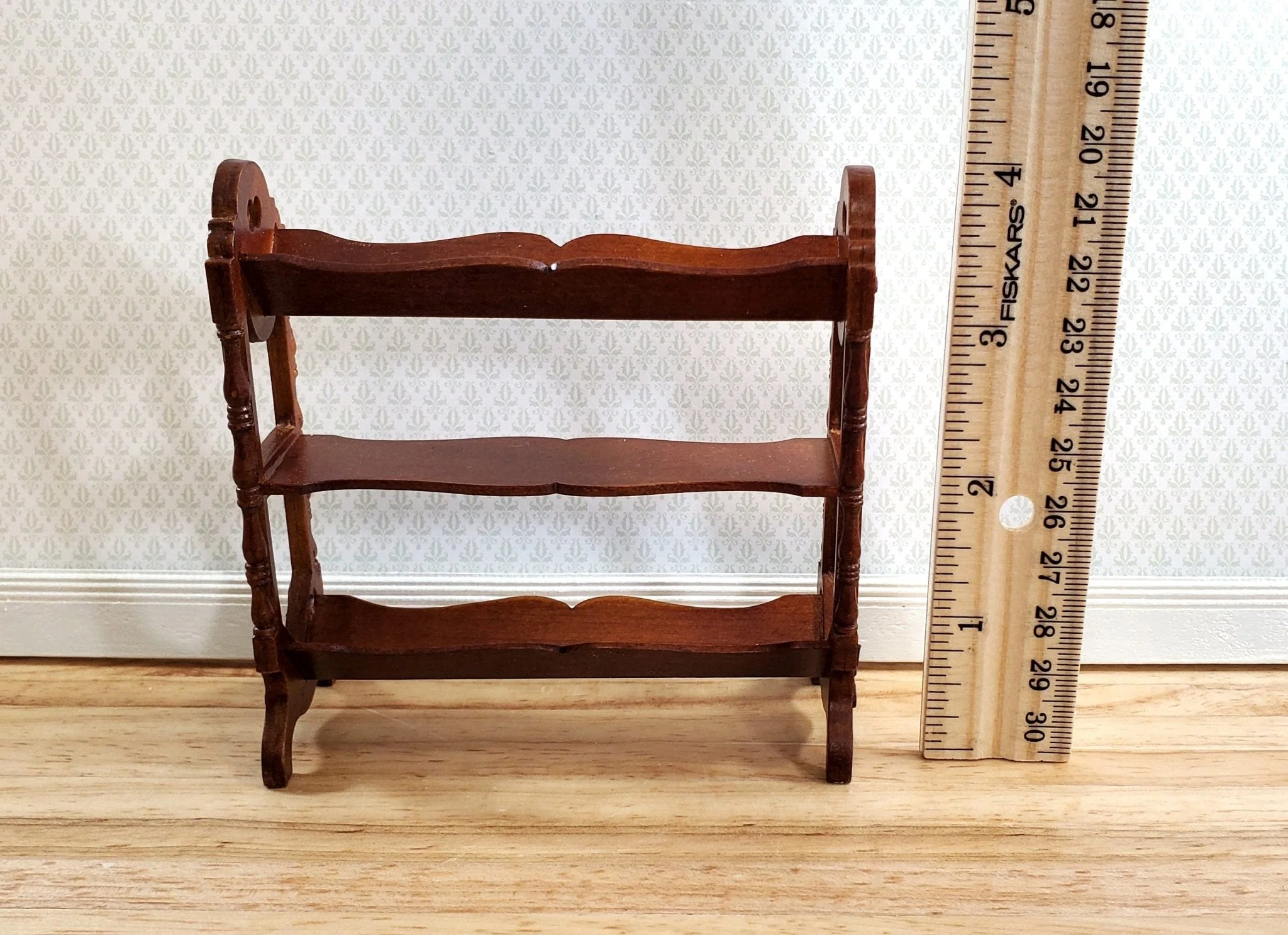 JBM Dollhouse Book Trough Stand Arts and Crafts Style LARGE 1:12 Scale Miniature - Image 7