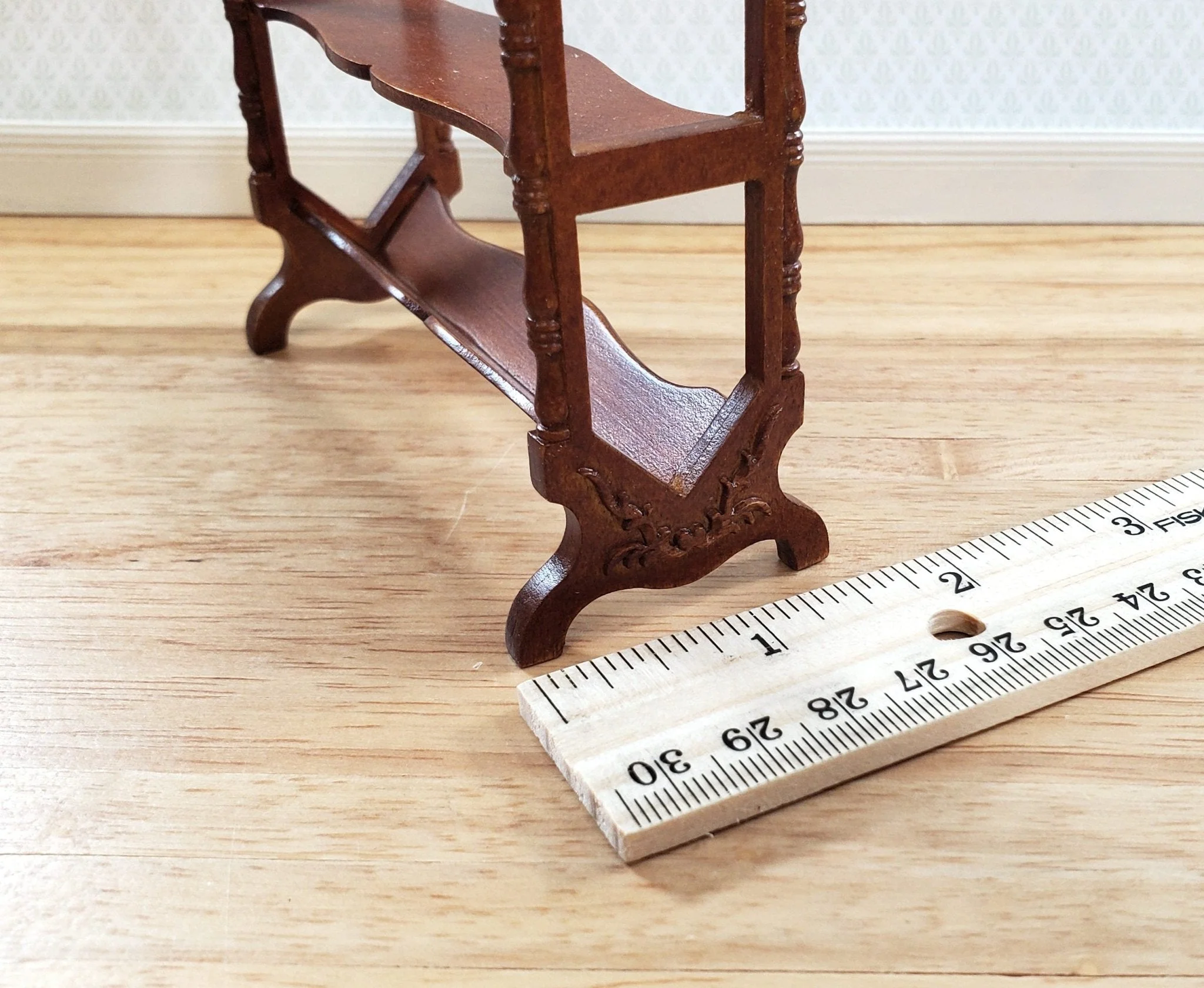 JBM Dollhouse Book Trough Stand Arts and Crafts Style LARGE 1:12 Scale Miniature - Image 8