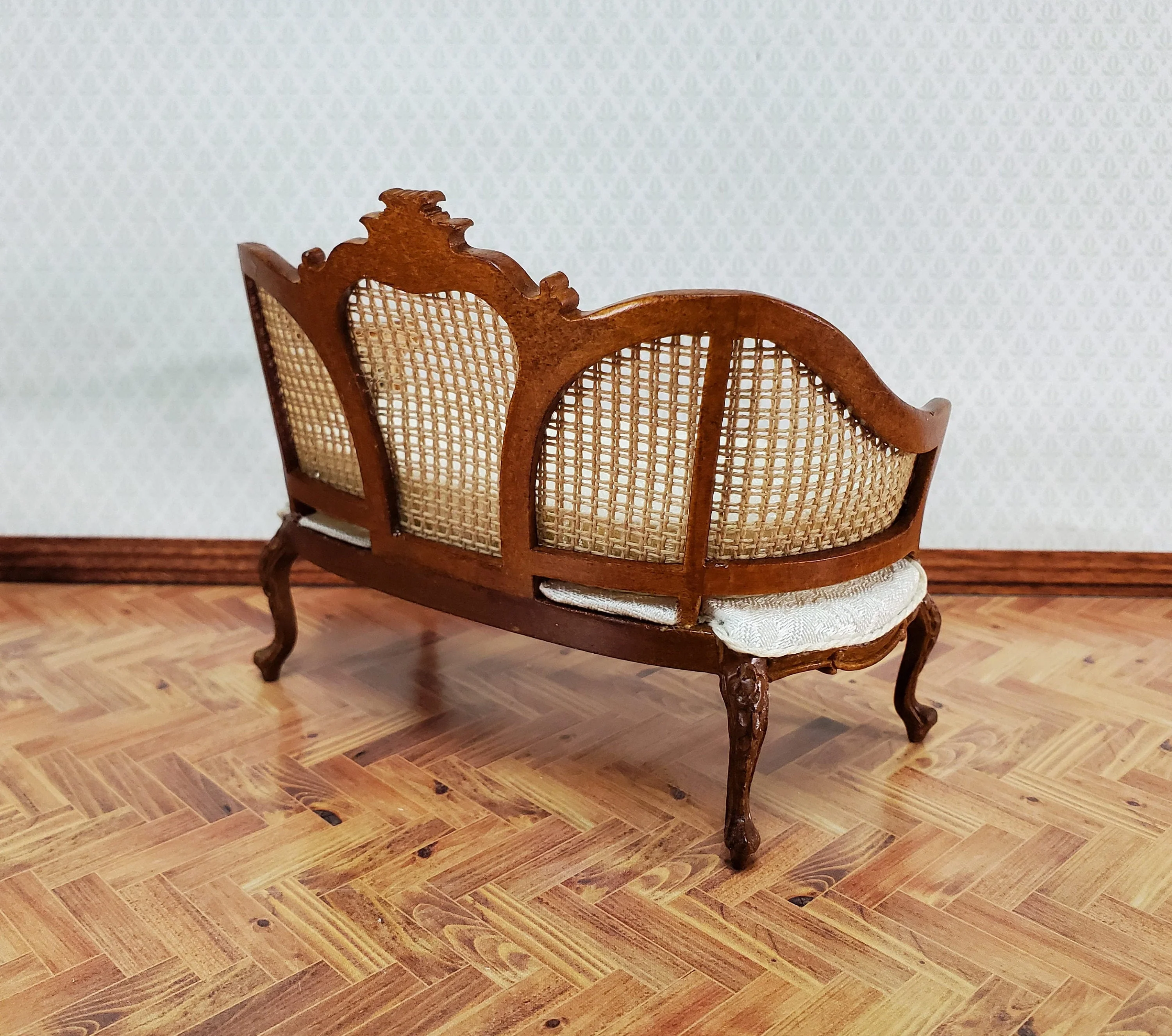 JBM Dollhouse Settee Couch Sofa Louis XV Style 1:12 Scale Miniature Furniture - Image 3