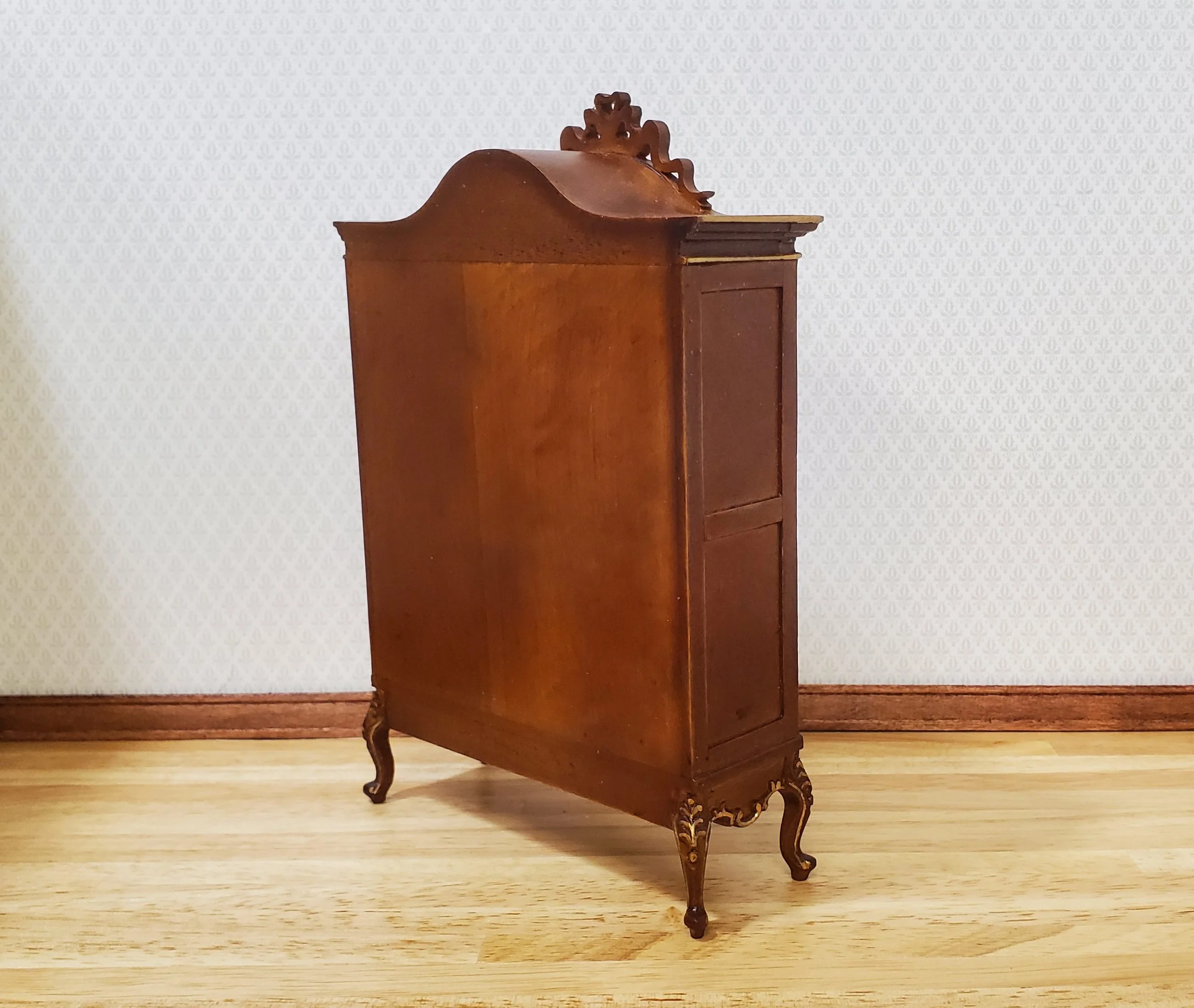 JBM Dollhouse Wardrobe Mirrored Closet Victorian Style 1:12 Scale Furniture - Image 4