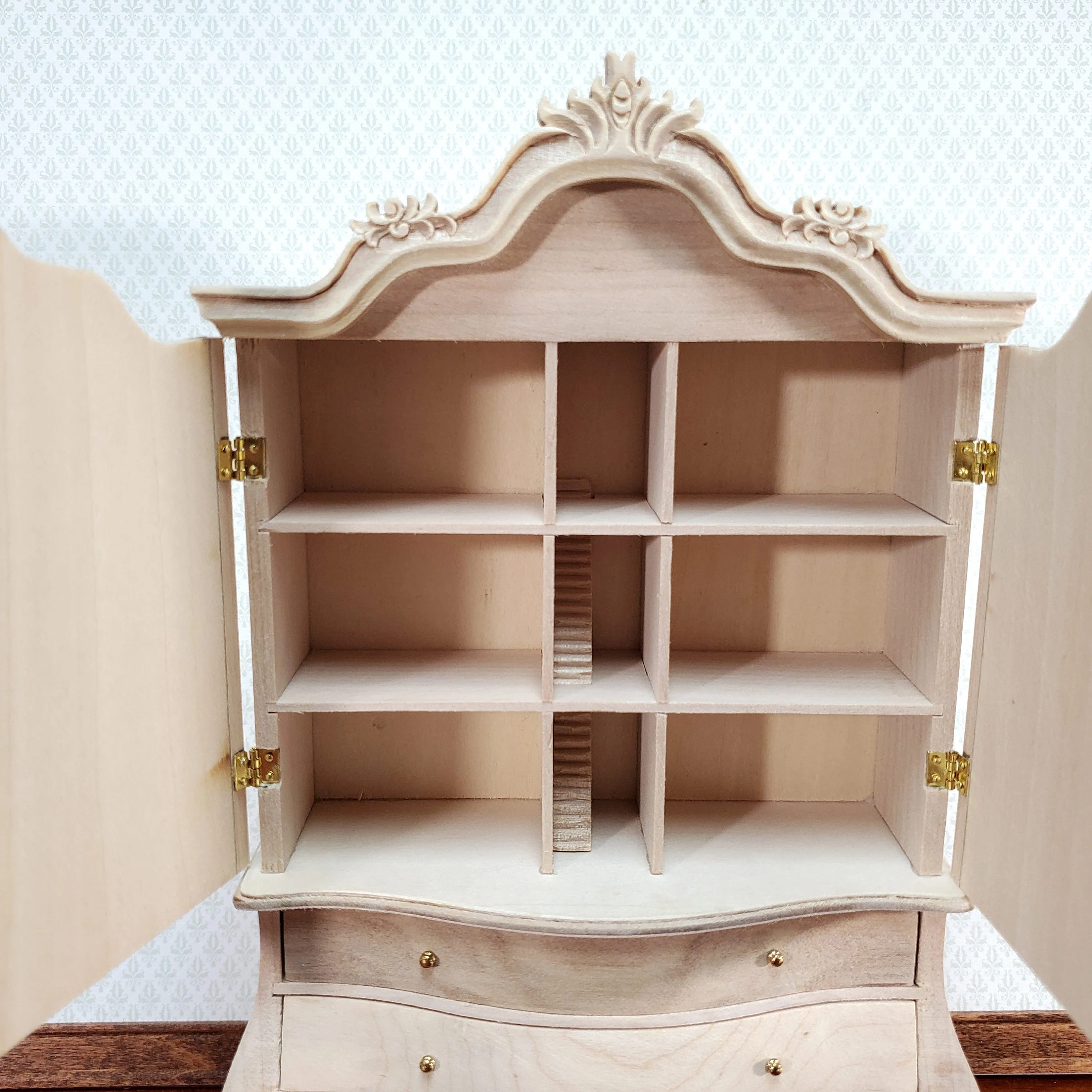 JBM Dutch Baby House Cabinet Dollhouse Large 1:12 Scale Miniature Unpainted - Image 4