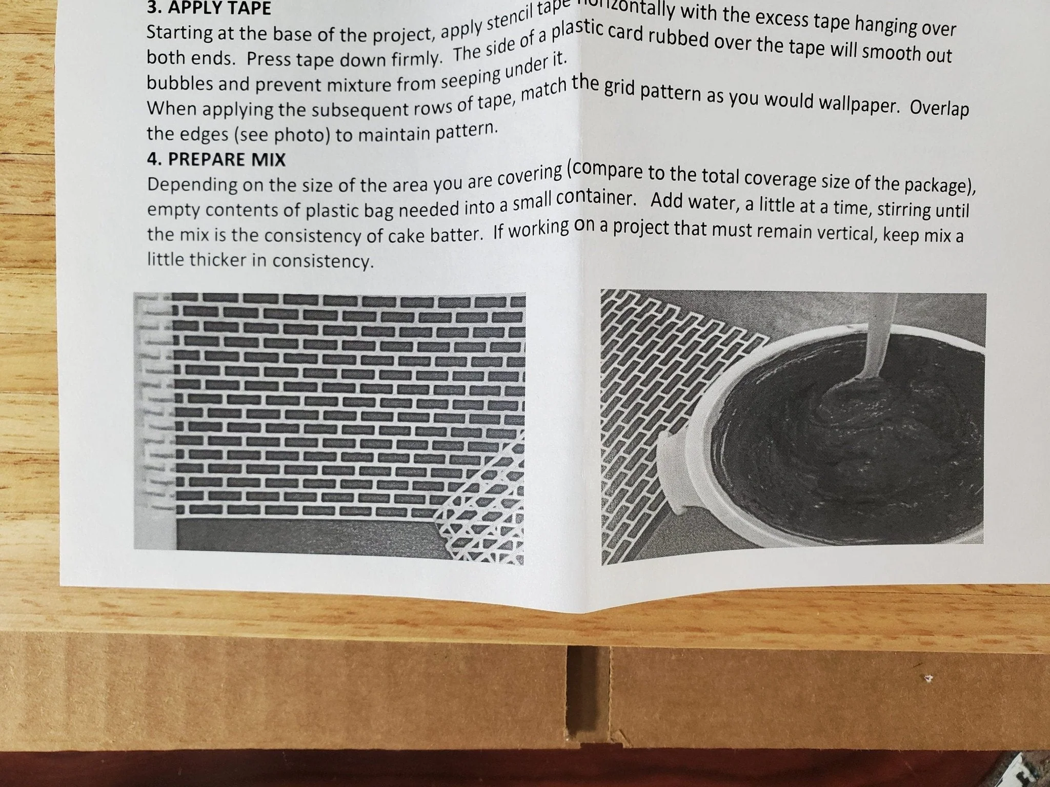 Magic Masonry White Stone KIT 2 Square Feet Stencil and Powder Set 1:12 Scale - Image 5