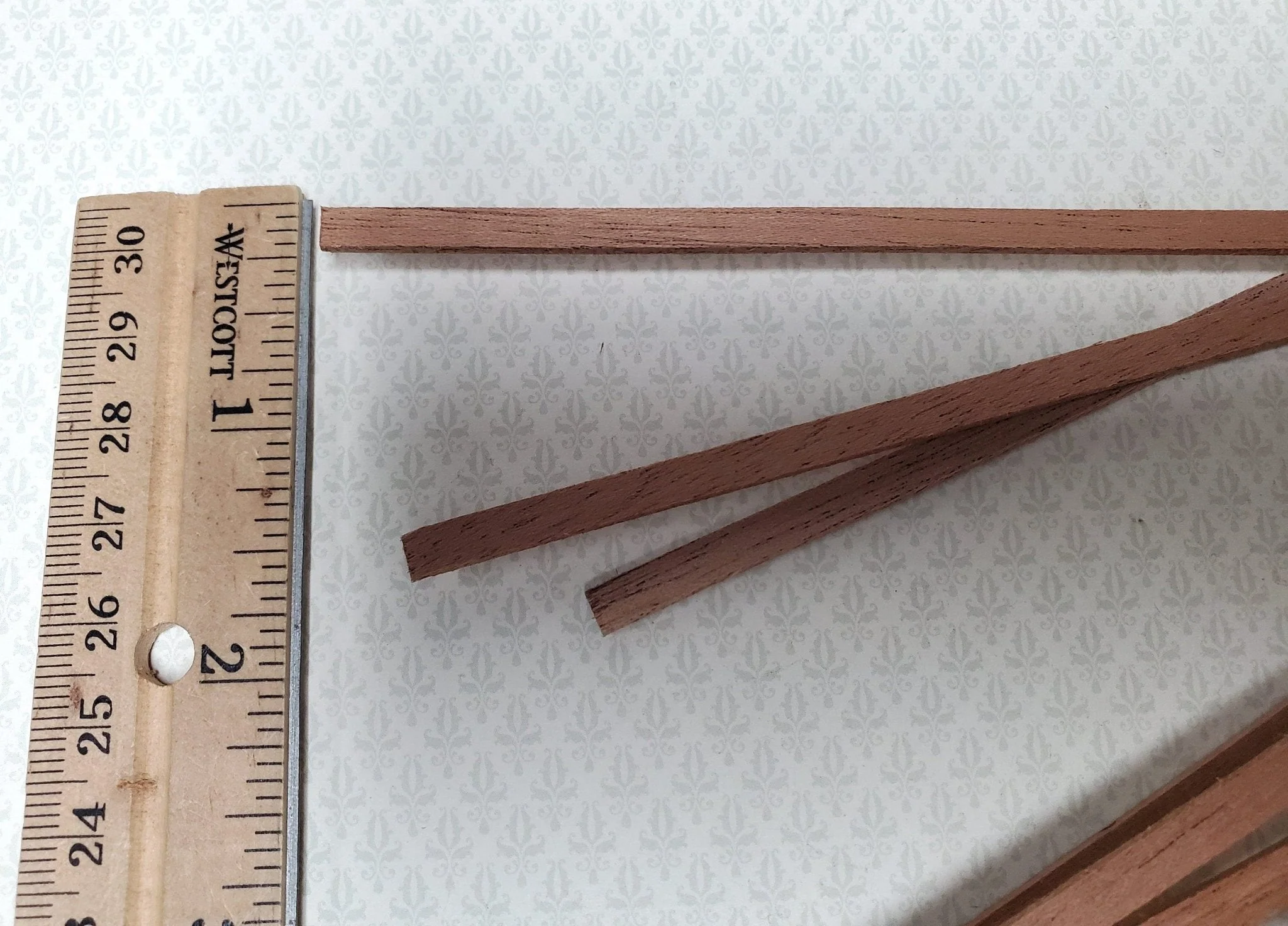 Mahogany Wood Strips 10 Pieces 1/16" Thick x 3/16" Wide x 18" Long Crafts Models Miniatures - Image 3