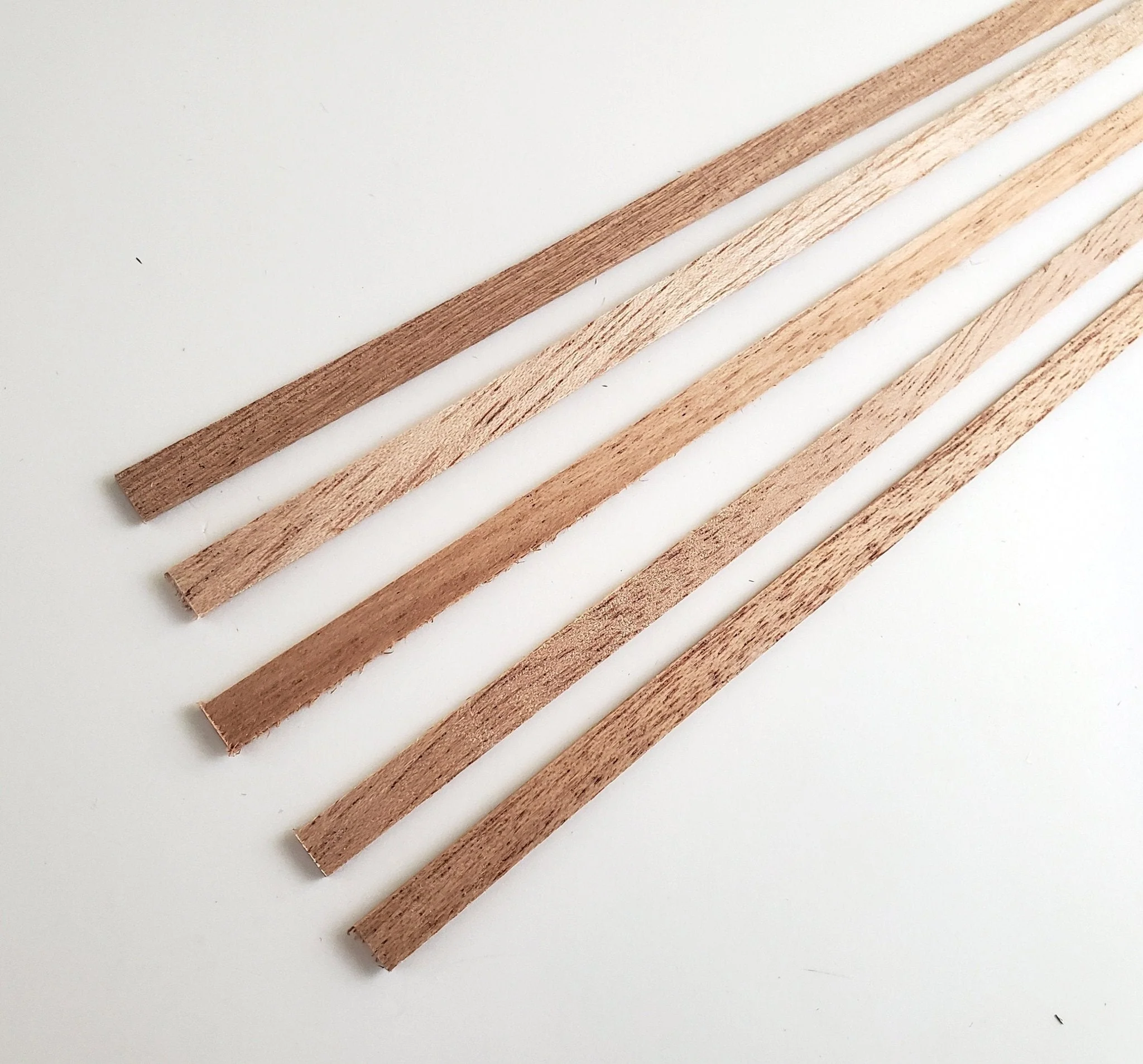 Mahogany Wood Strips 5 Pieces 1/16" x 1/4" x 18" Long Crafts Models Miniatures