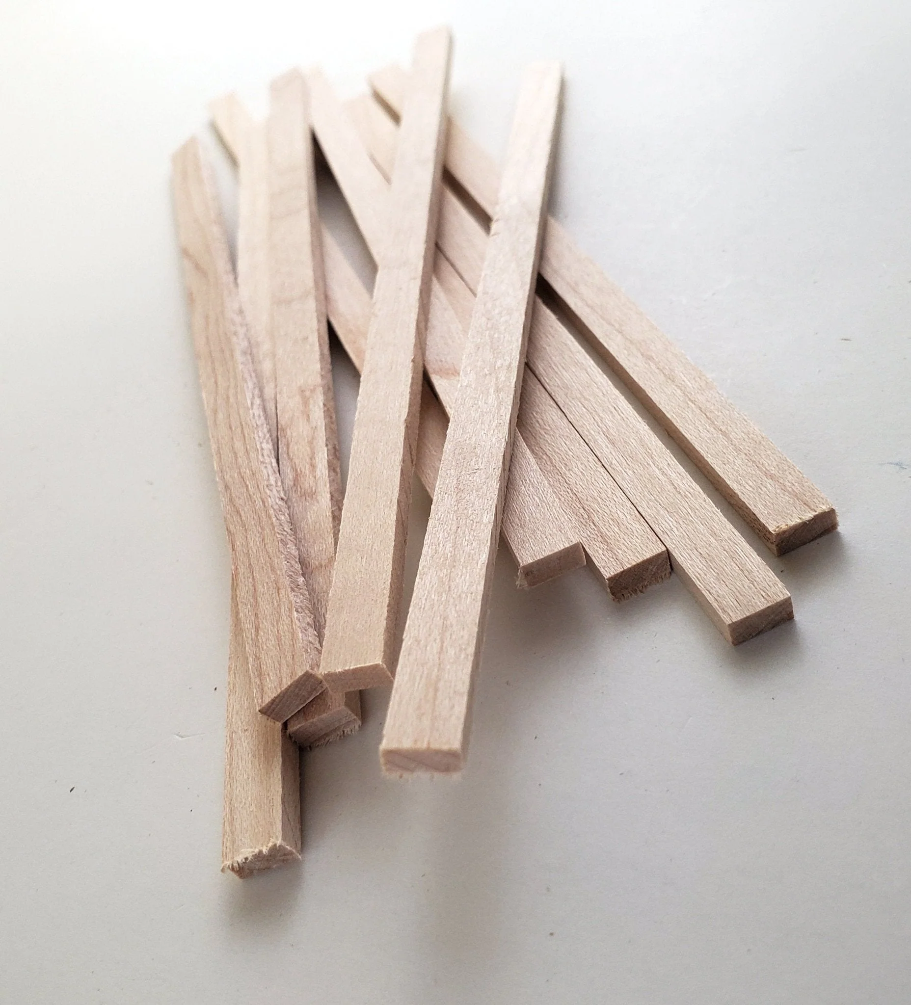 Maple Wood Strips 10 Pieces 1/8" x 1/4 x 6" Long Crafts Models Miniatures
