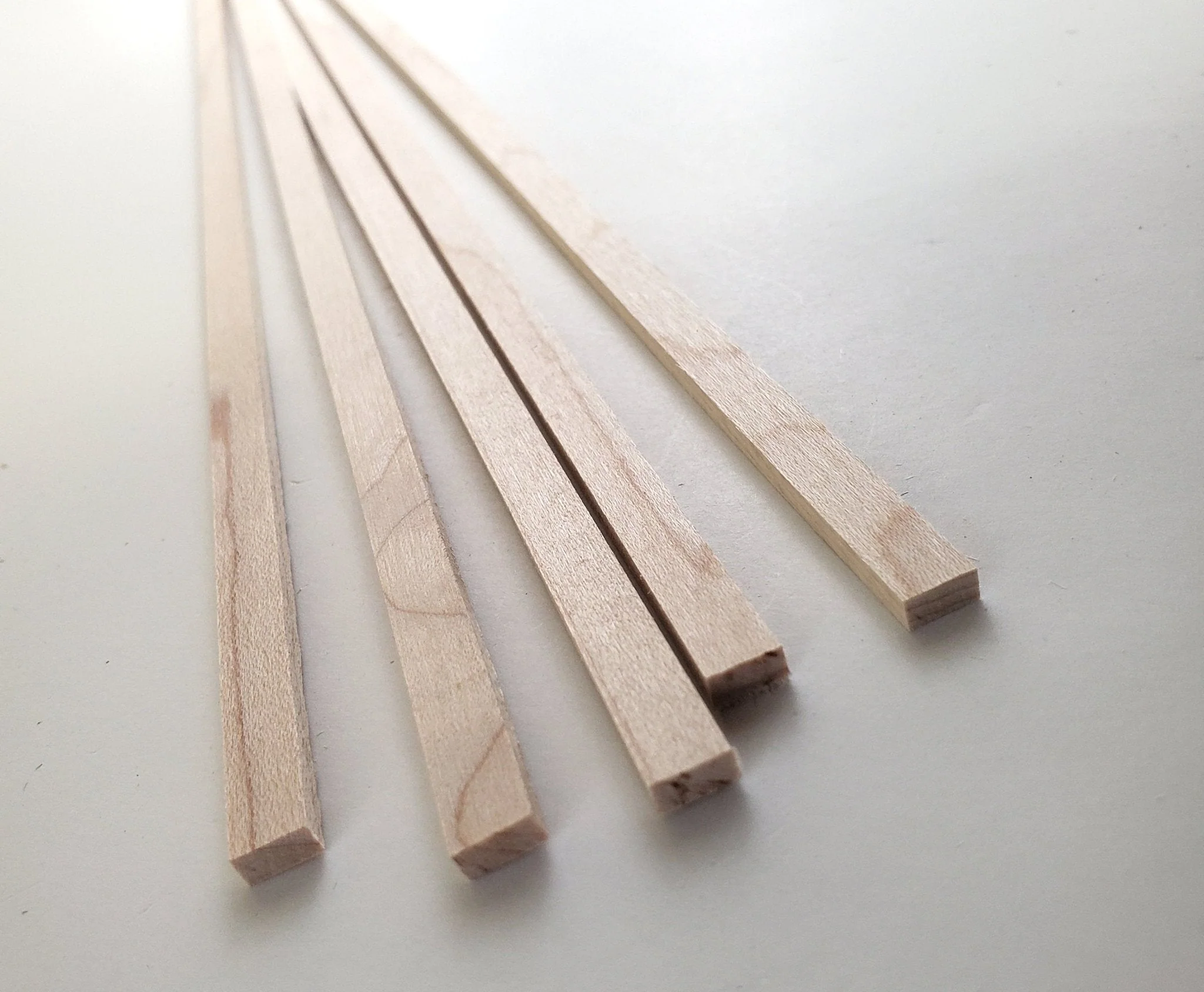 Maple Wood Strips 5 Pieces 1/8" x 1/4" x 18" Long Crafts Models Miniatures - Image 2
