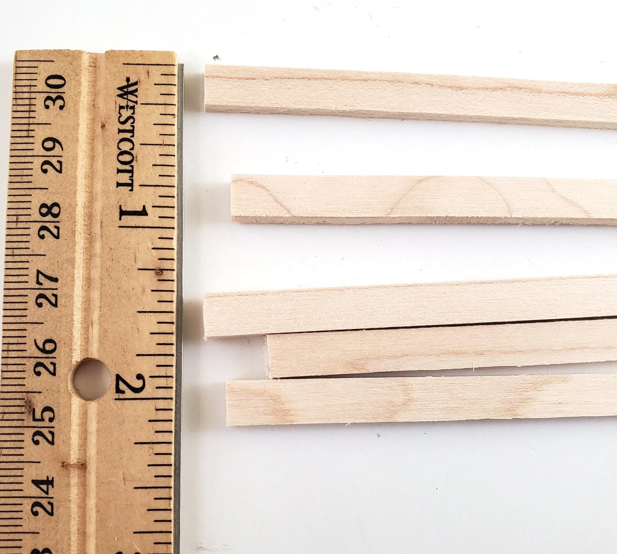 Maple Wood Strips 5 Pieces 1/8" x 1/4" x 18" Long Crafts Models Miniatures - Image 3