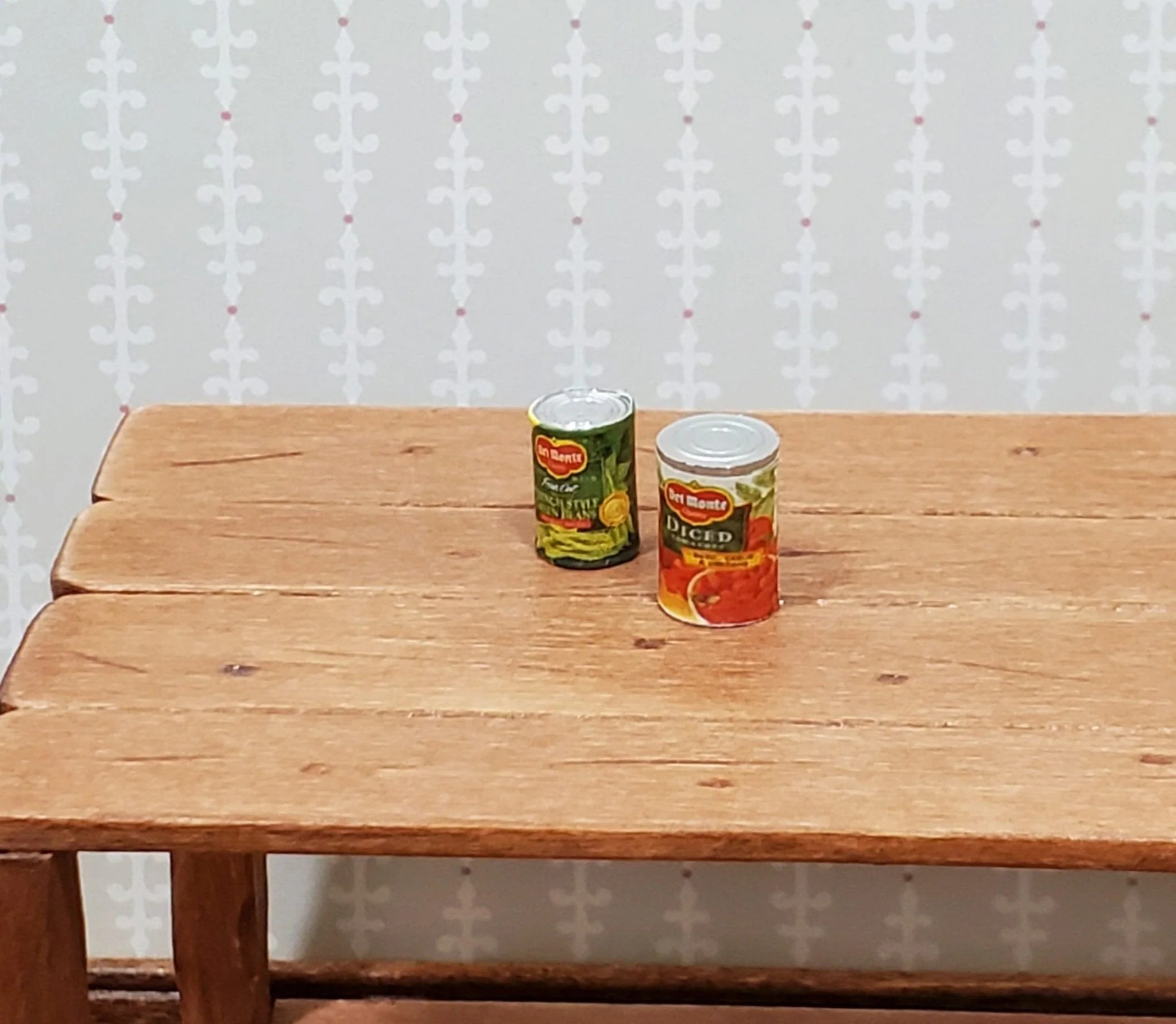 Miniature Canned Goods Old Fashion Grocery Store 2 Pieces 1:12 Scale Dollhouse - Image 2