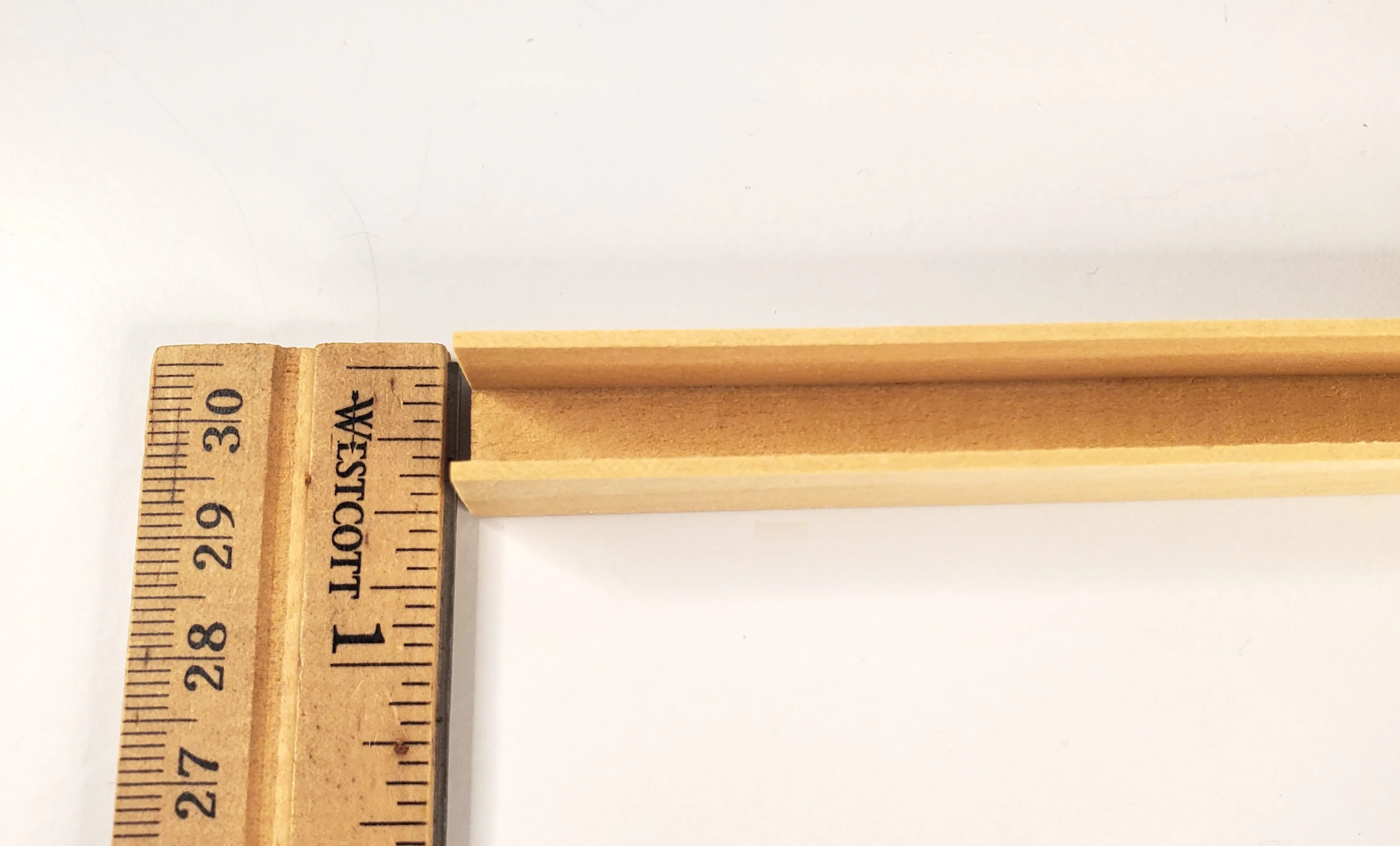 Miniature Channel Molding Trim 1/2" x 1/2" x 18" long Dollhouses Scale Model Building - Image 3