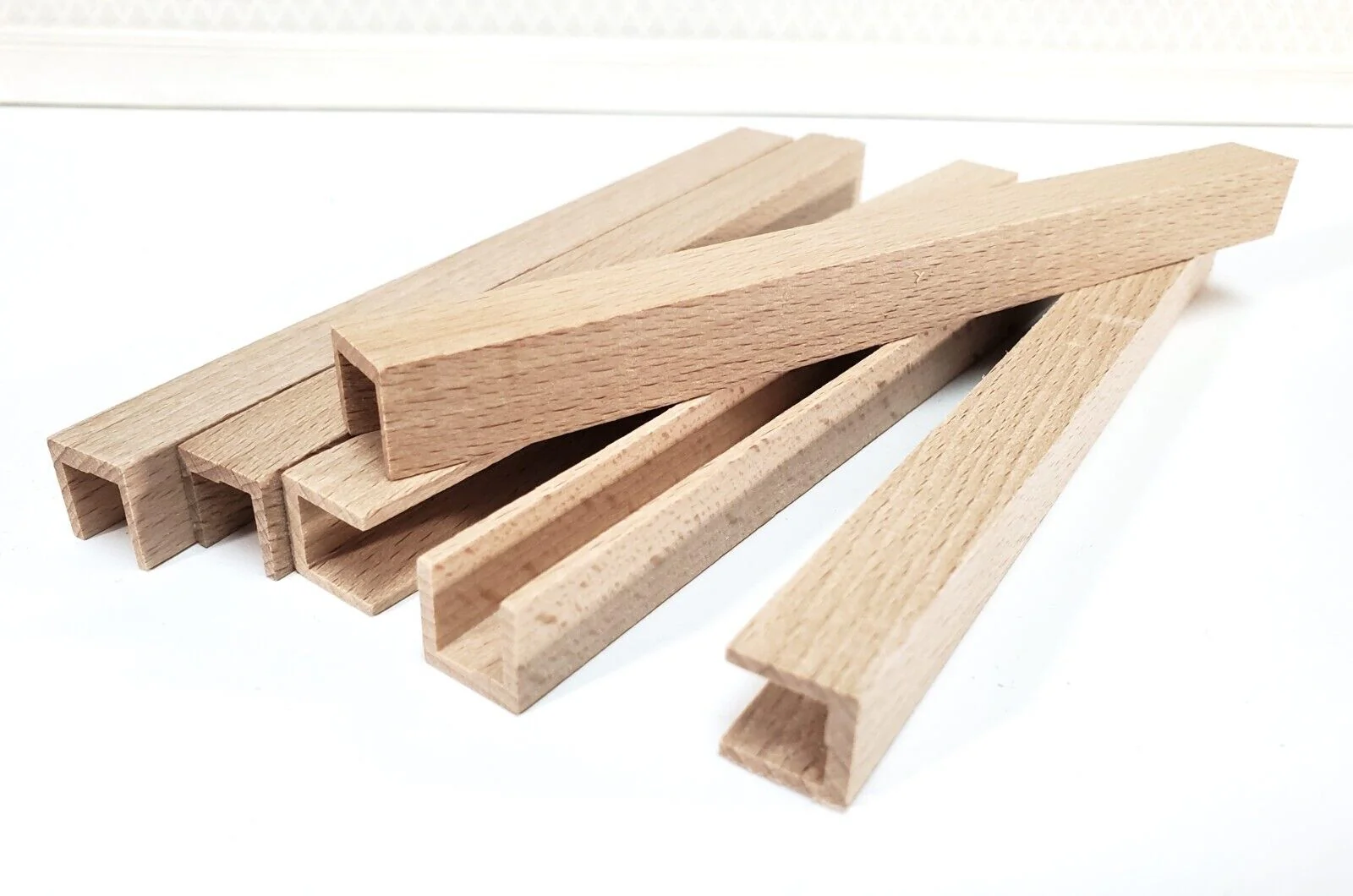 Miniature Channel Molding Wood Trim 1/2" wide x 6" long x6 Pieces CLA77068