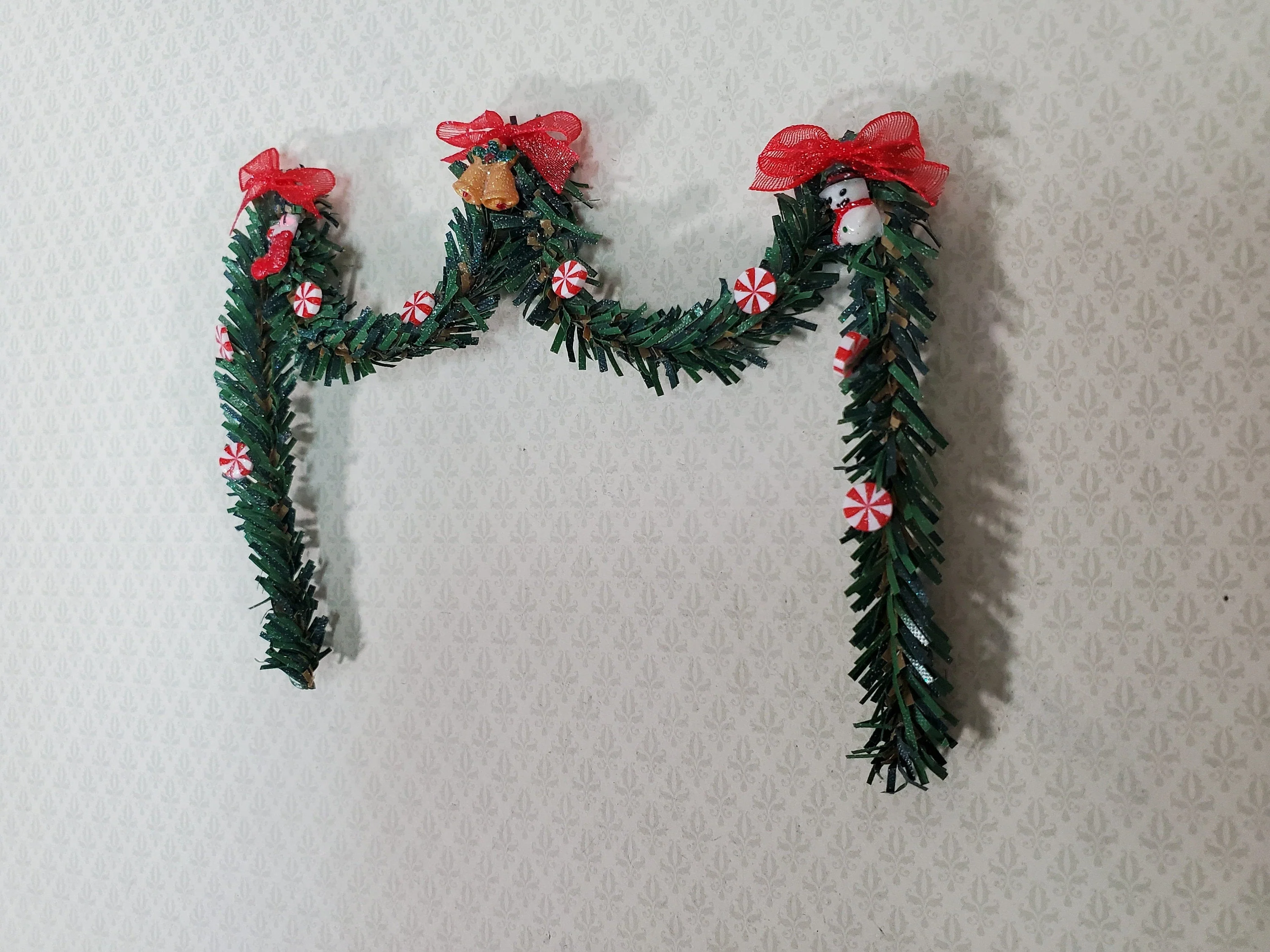 Miniature Christmas Garland Holiday Swag 1:12 Scale Dollhouse Handmade - Image 2