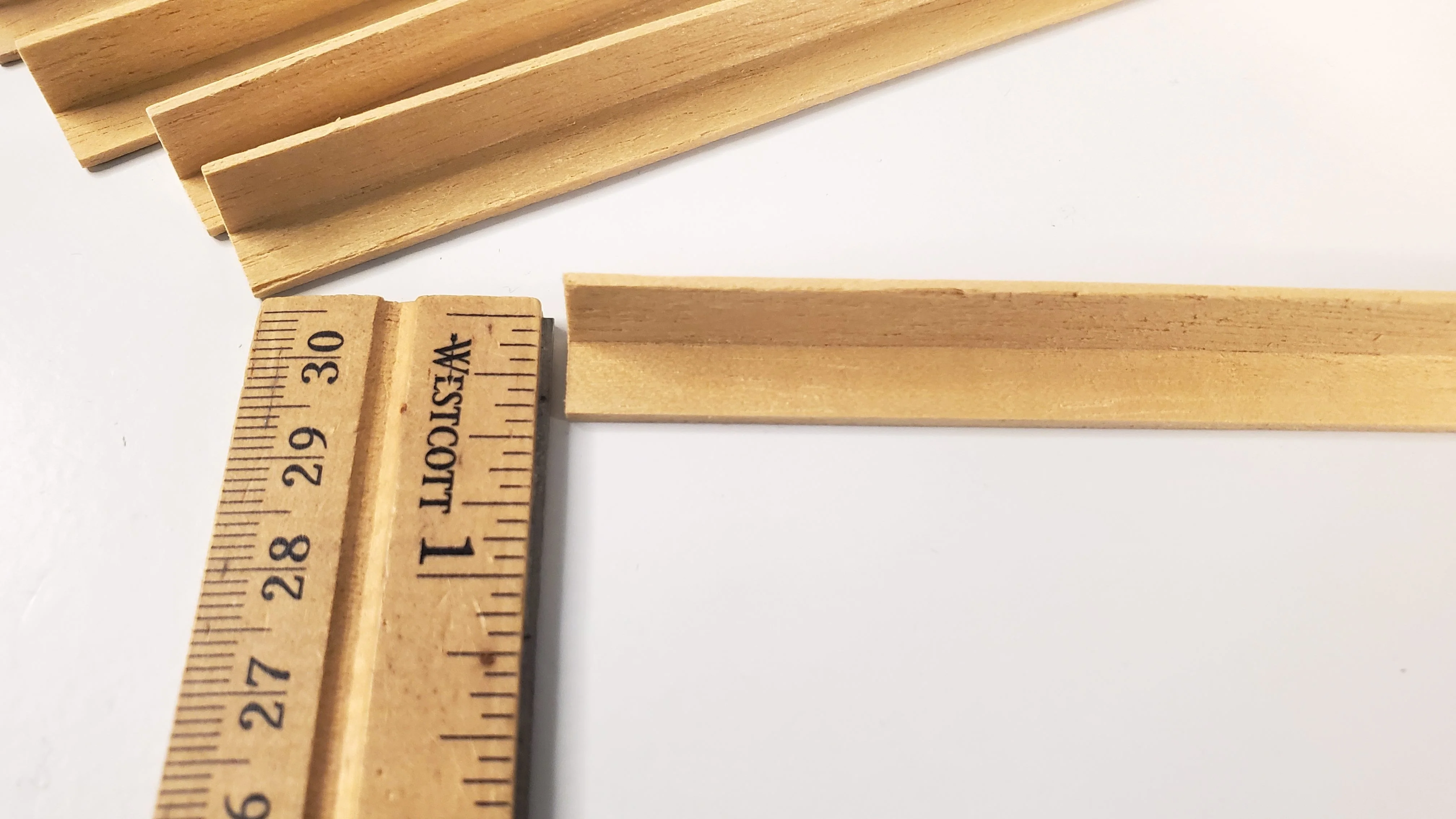 Miniature Corner Trim 6" Pieces x6 Corner Trim Molding 3/8" x 3/8" x 6" Crafts - Image 4