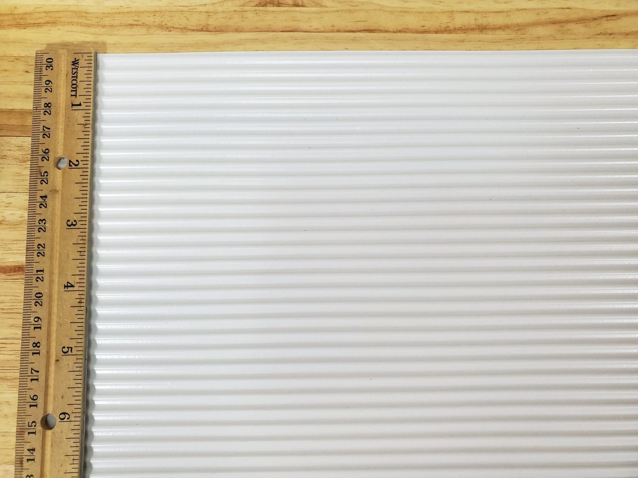 Miniature Corrugated Roof Panel WHITE Plastic 1:12 Scale Roofing - Image 3