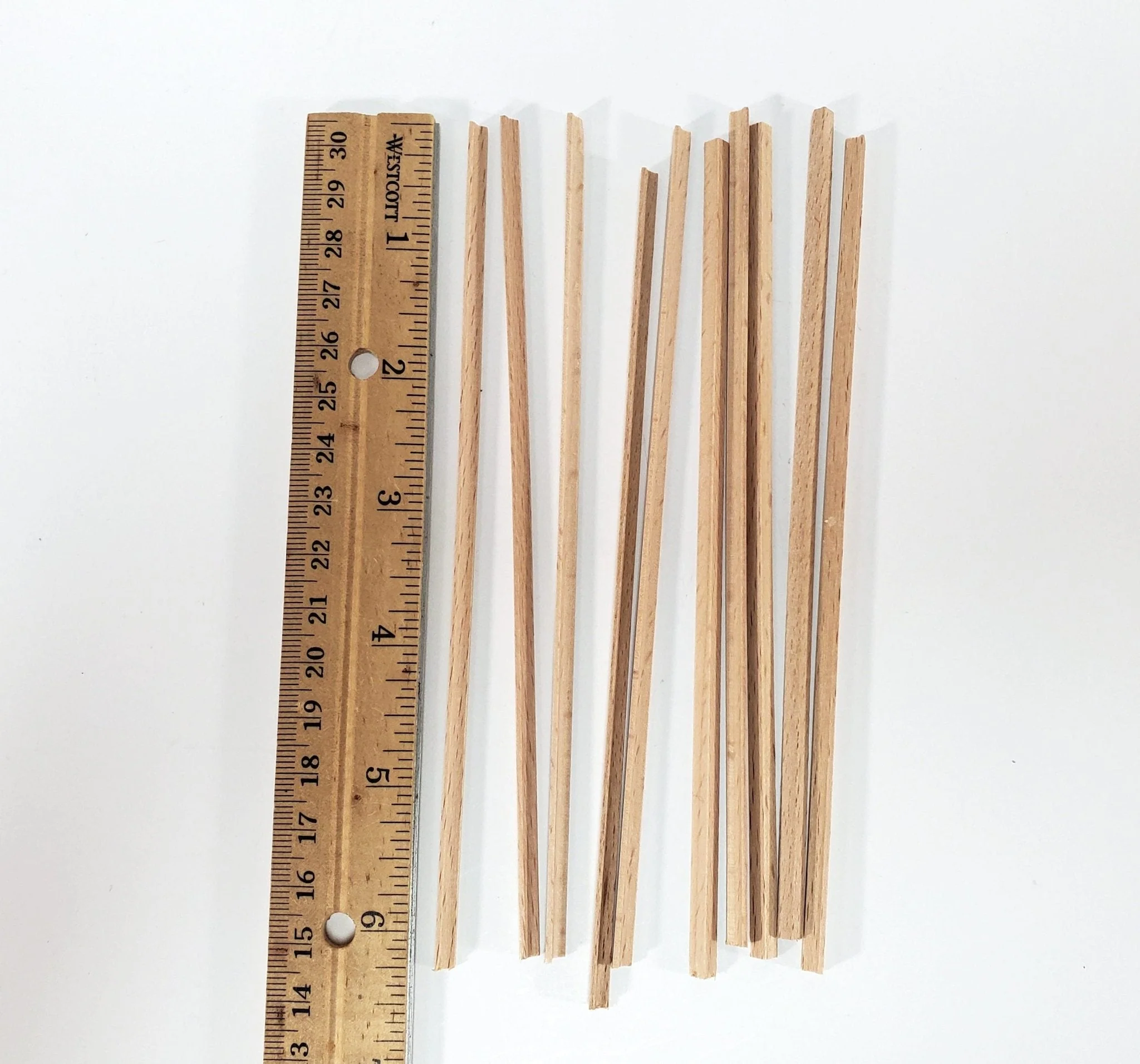 Miniature Cove Molding Trim Wood Strips 10 Pieces 1/8" x 6" long for Dollhouse Building - Image 3