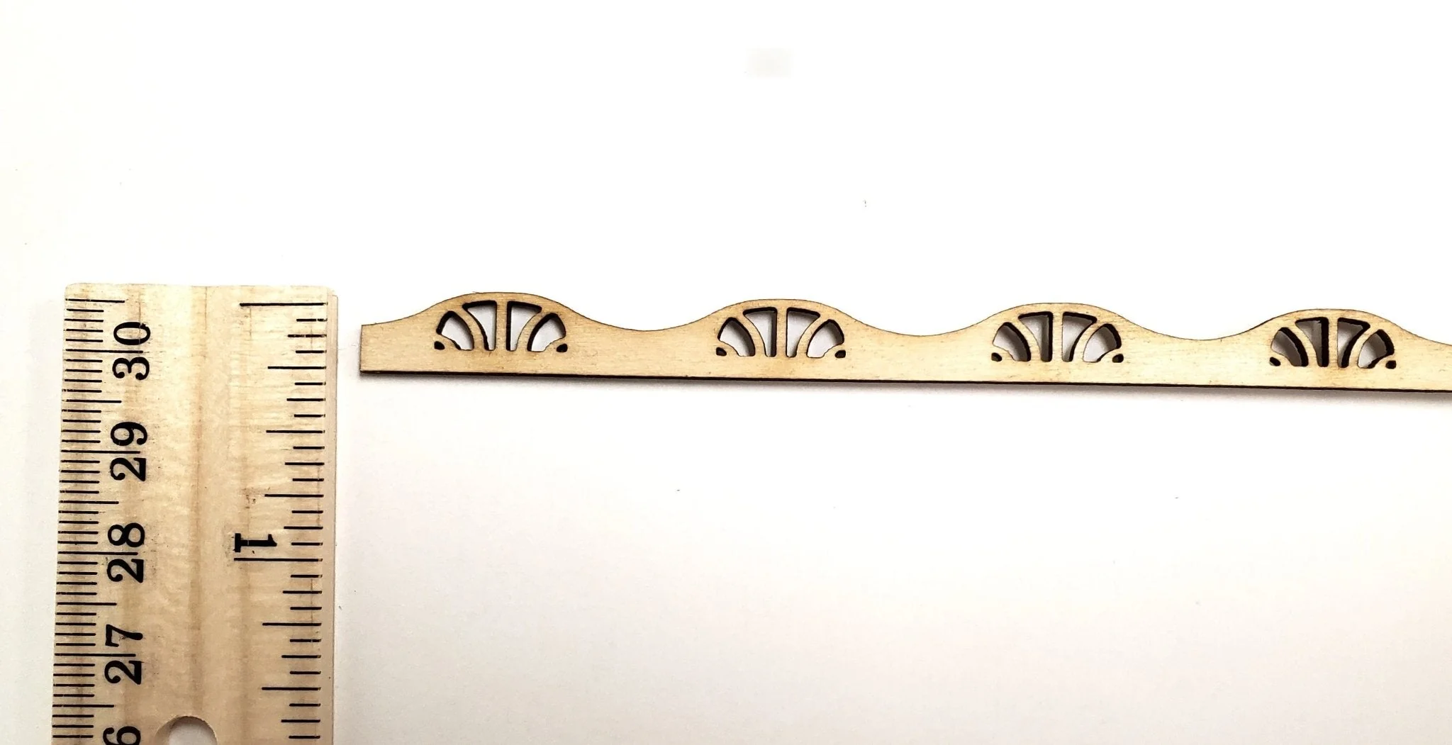 Miniature Decorative Trim Art Nouveau Style 5 Pieces 5/16" x 17 3/8" long x 1/16" Thick - Image 3