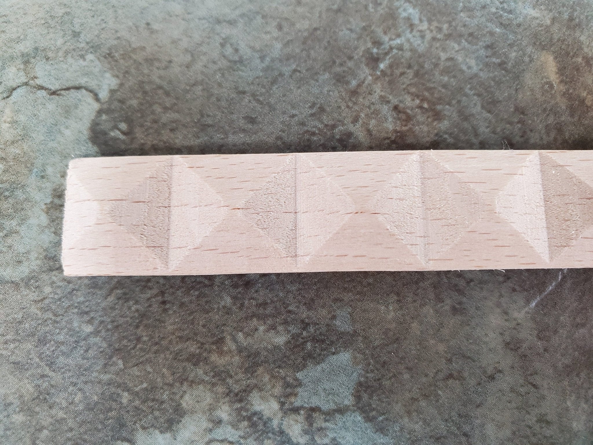 Miniature Diamond Trim Wood Relief Molding 11/16" x 18" Dollhouse Ceilings Walls - Image 3
