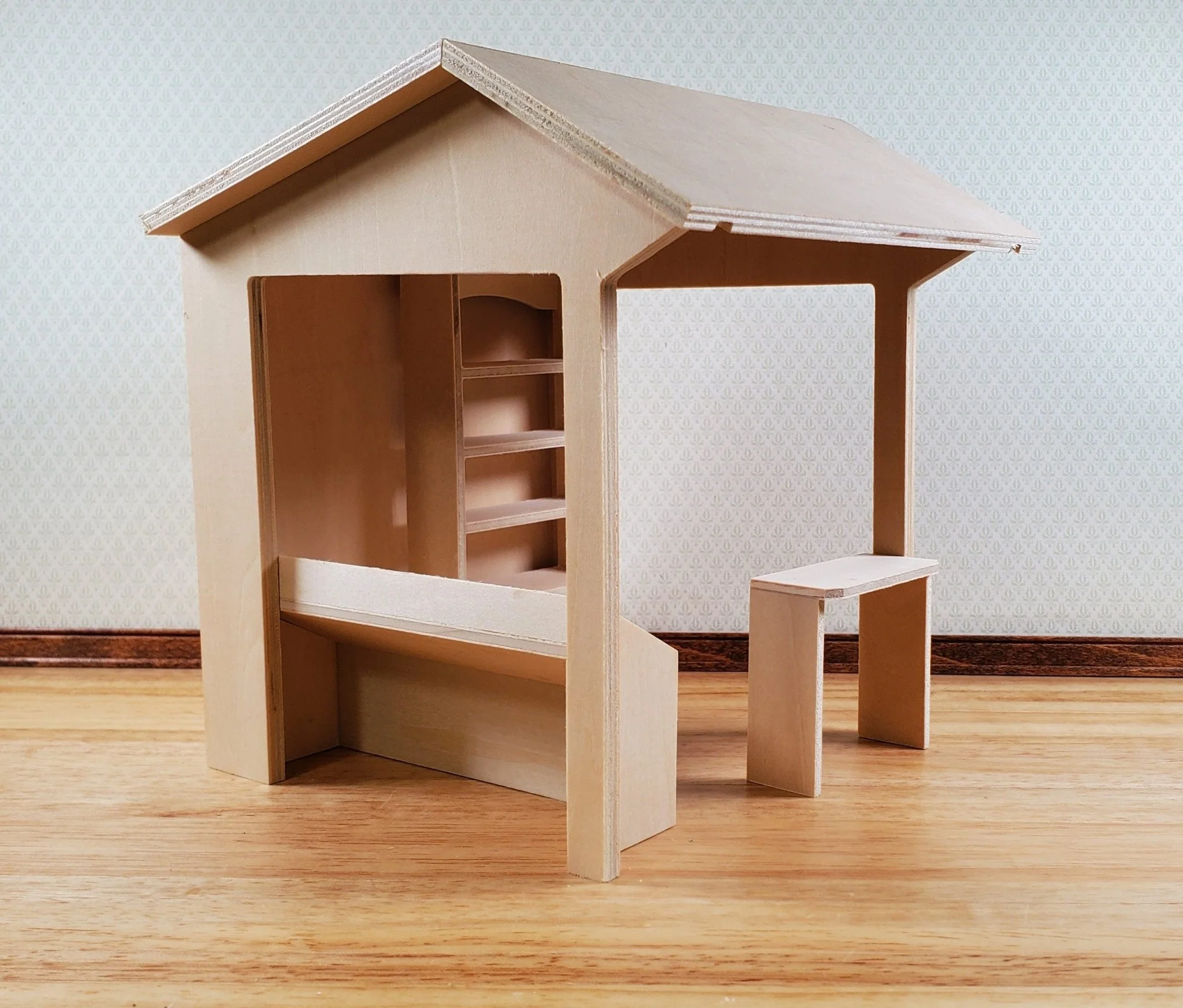 Miniature Farmers Market Stall Stand KIT Wood 1:12 Scale Dollhouse Shop - Image 3