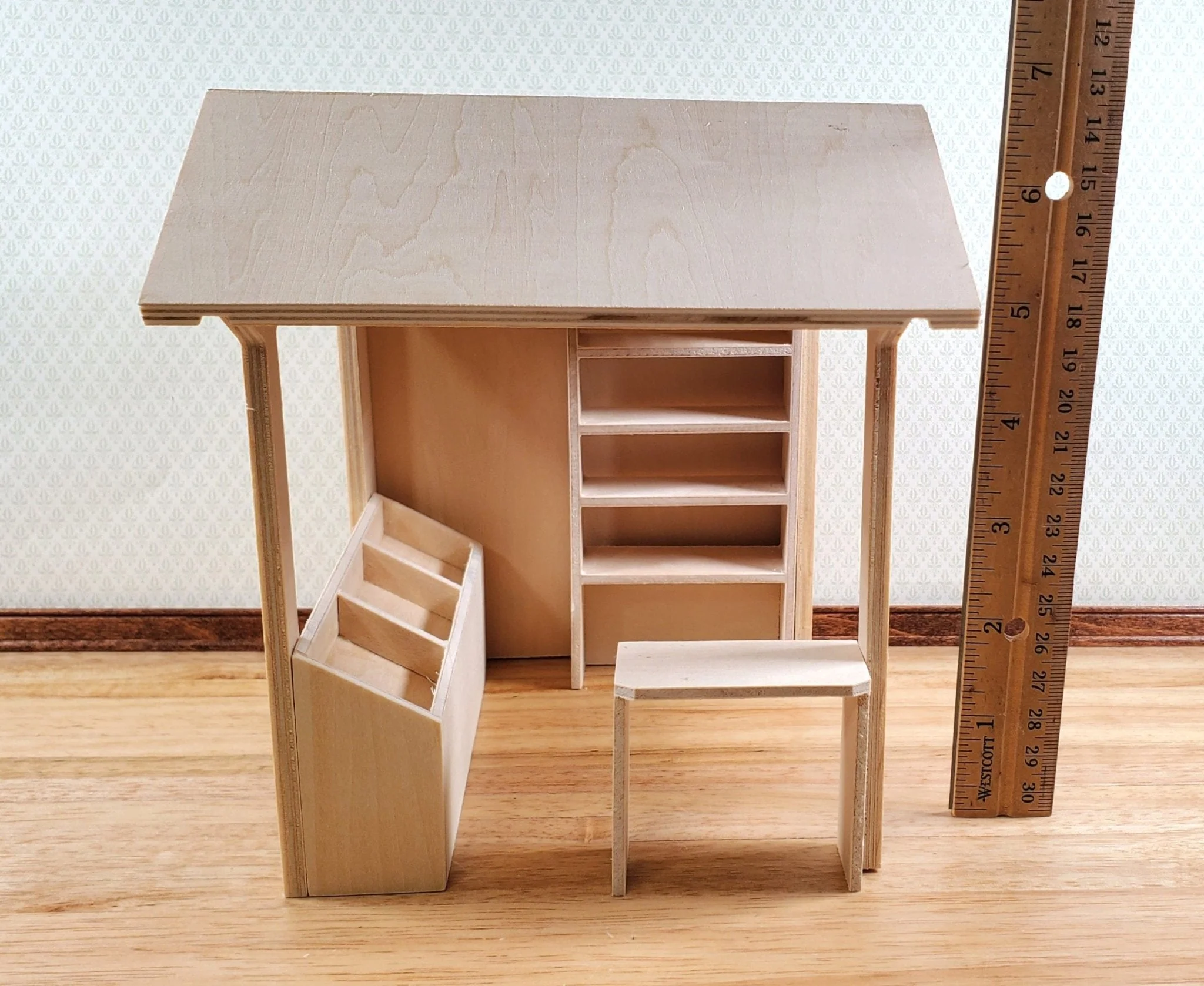 Miniature Farmers Market Stall Stand KIT Wood 1:12 Scale Dollhouse Shop - Image 8