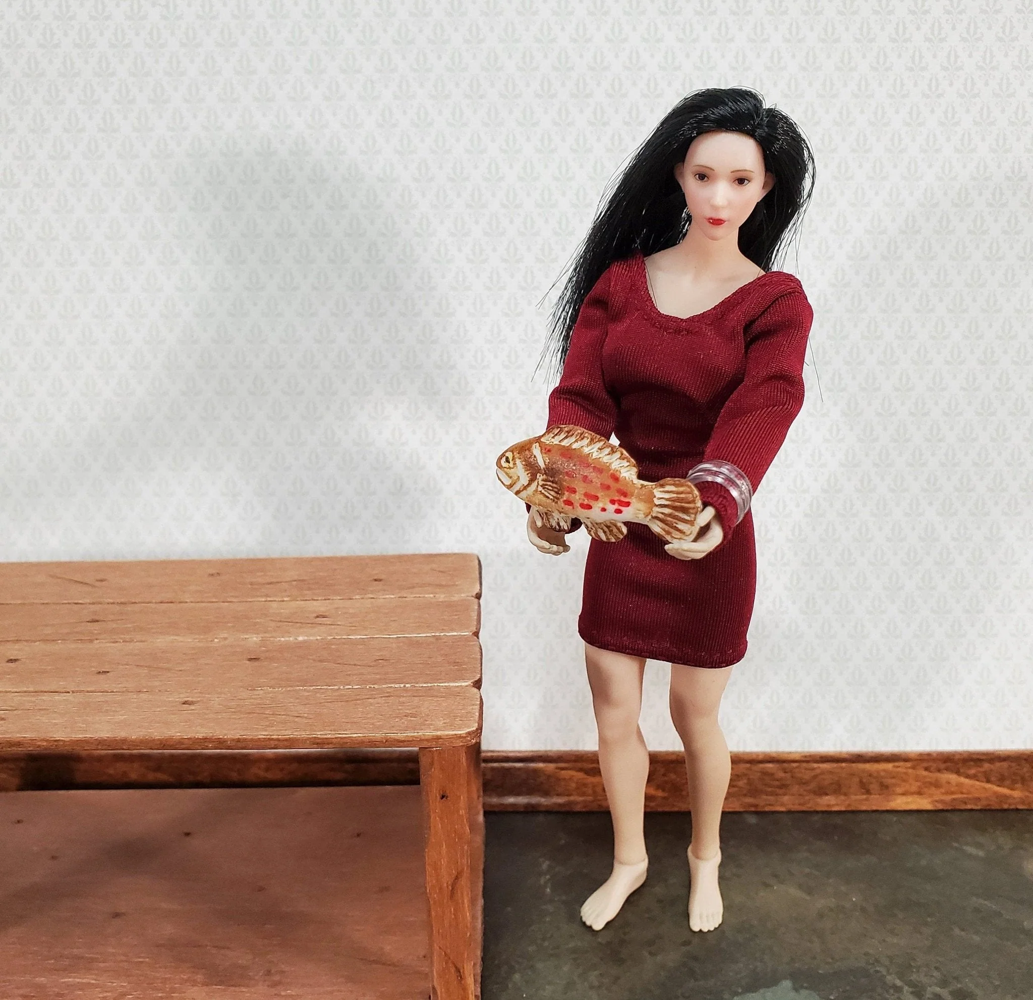 Miniature Fish Grouper for Dollhouse Food Seafood Grocer Grocery Store 1 1/4" - Image 3