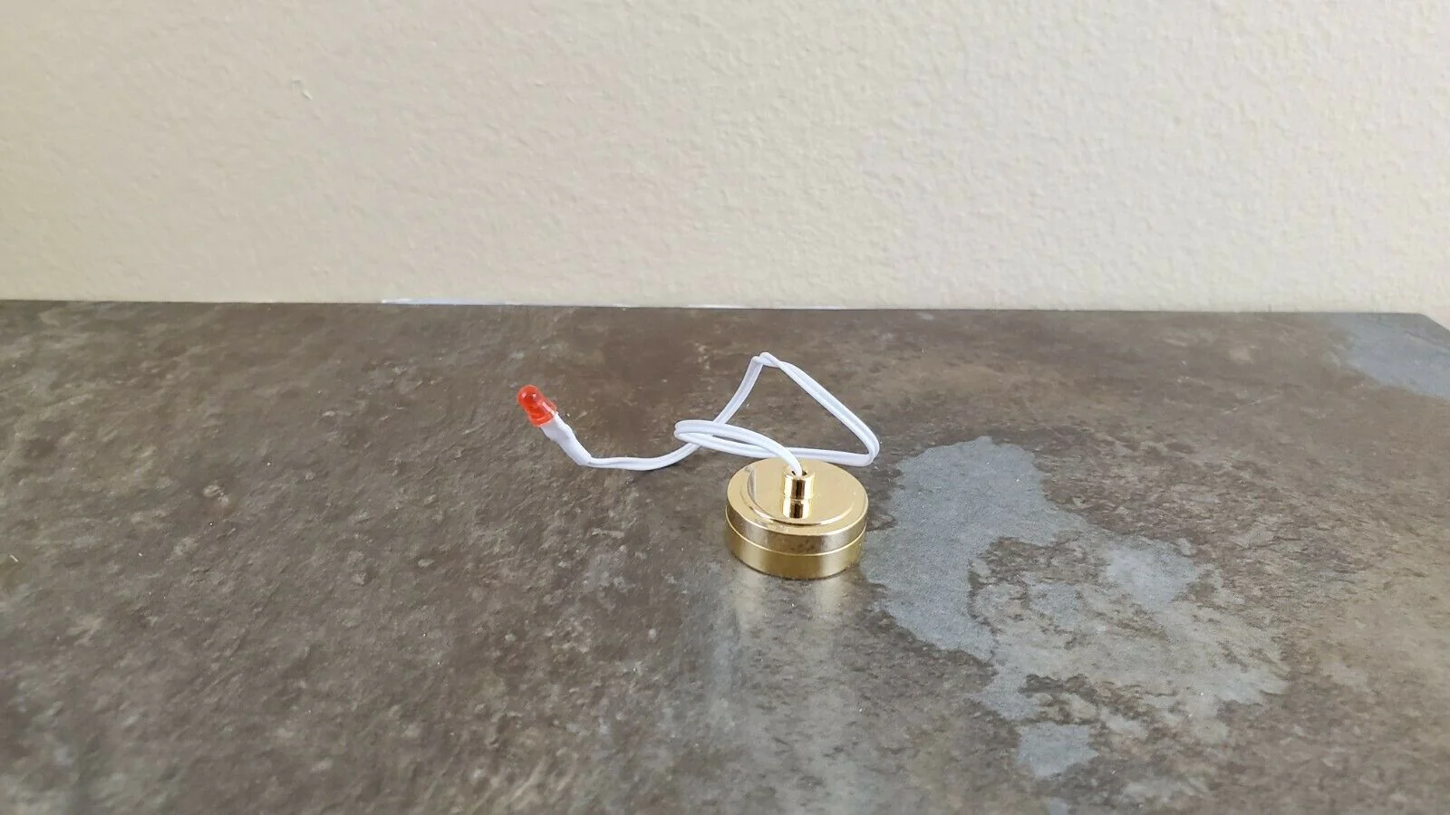 Miniature Flashing RED Battery Light Bulb on String Dollhouse Fireplace