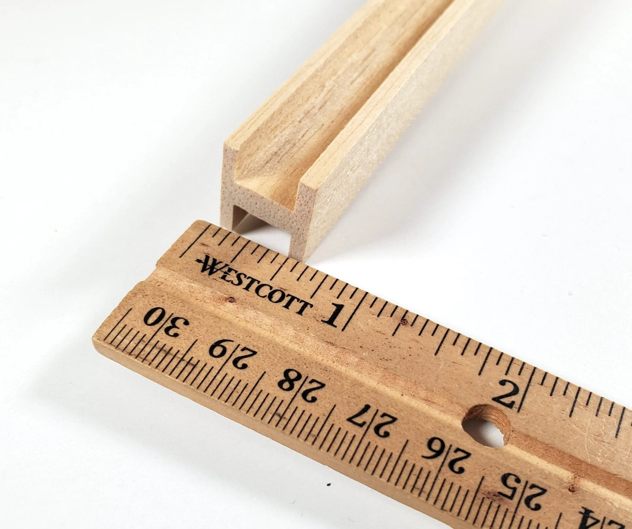 Miniature H-Beams 6 pc Wood Trim Molding 1 cm Channel Dollhouses Scale Models DIY - Image 5