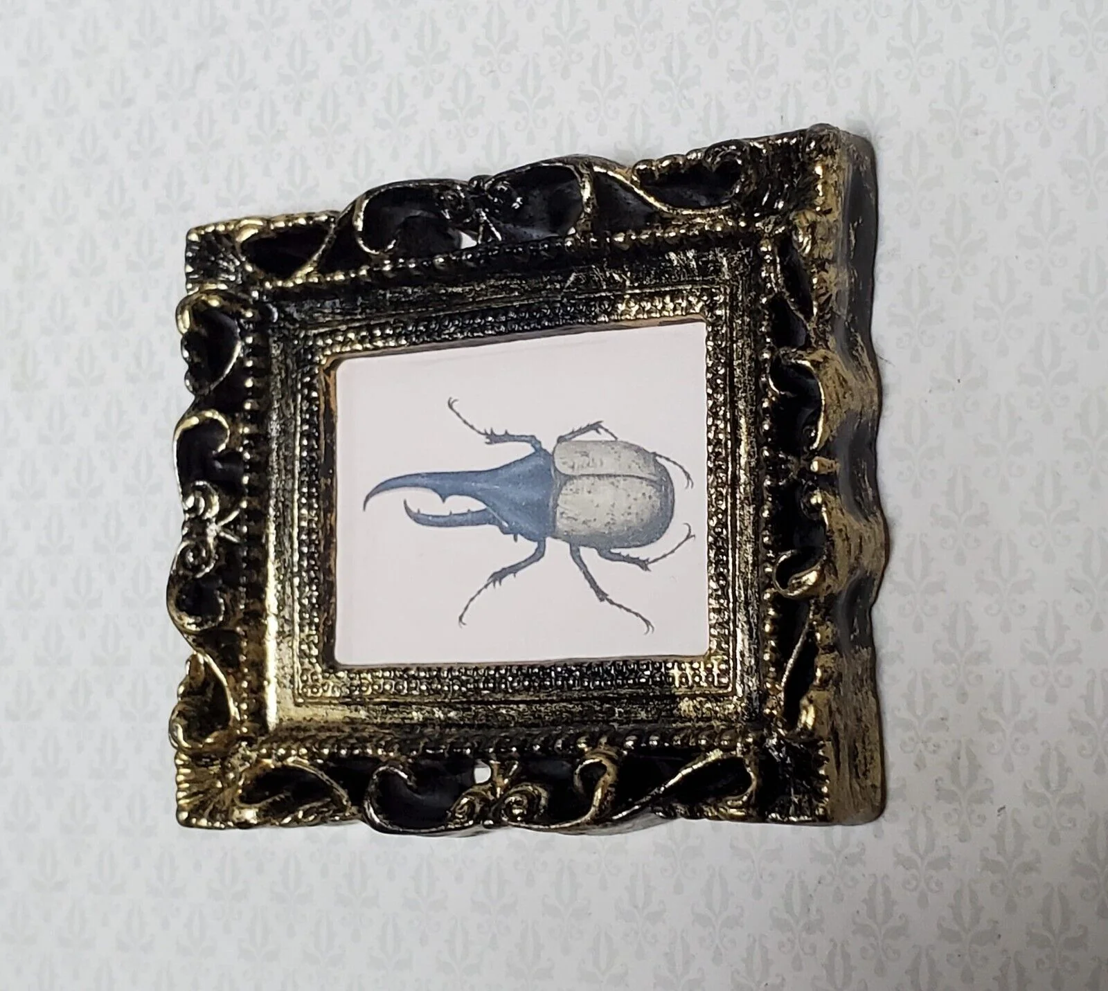 Miniature Hercules Beetle Framed Print 1:12 Scale Miniature Picture - Image 2