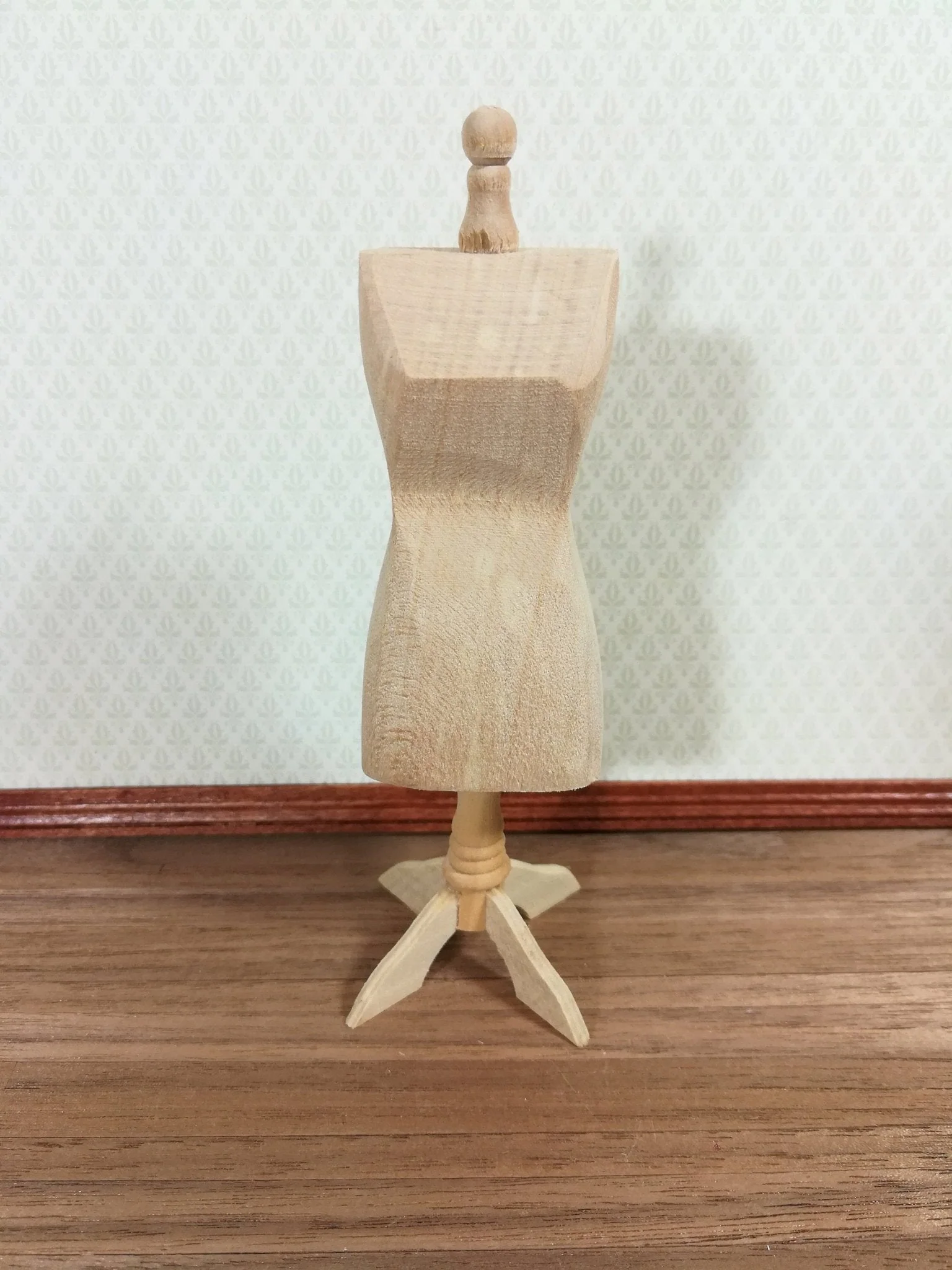 Miniature Mannequin Dressmakers Tailor Dummy 1:12 Scale Dollhouse Unpainted - Image 3