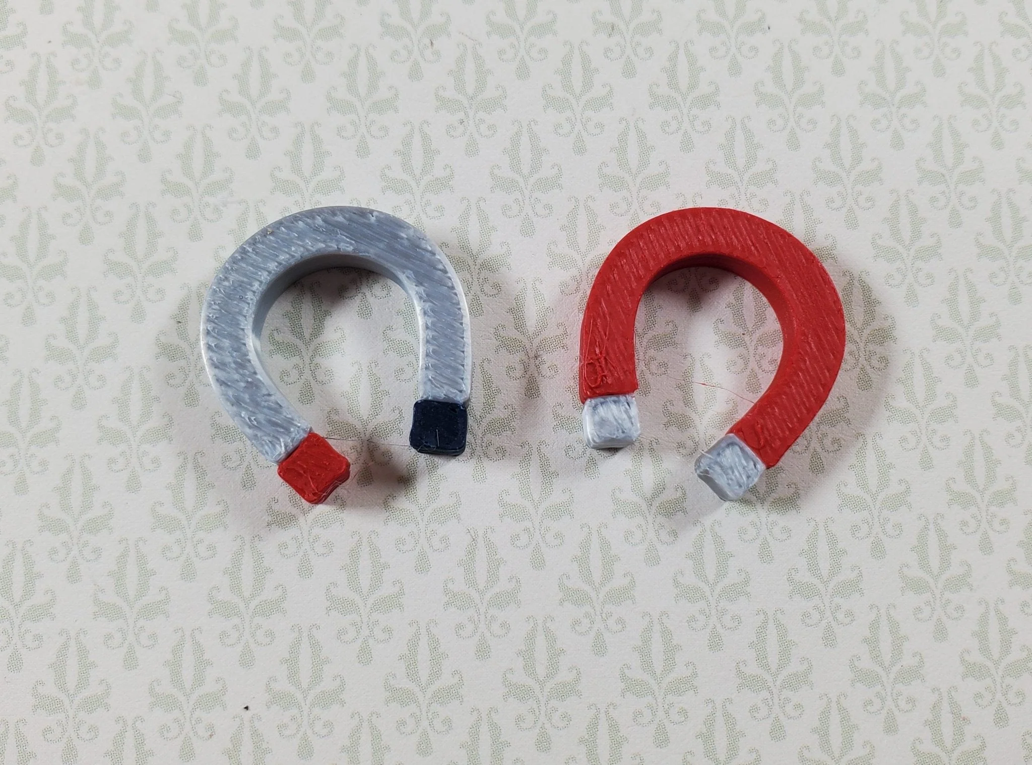 Miniature Prop Horseshoe Magnets for Action Figures Dioramas 3D Printed Science