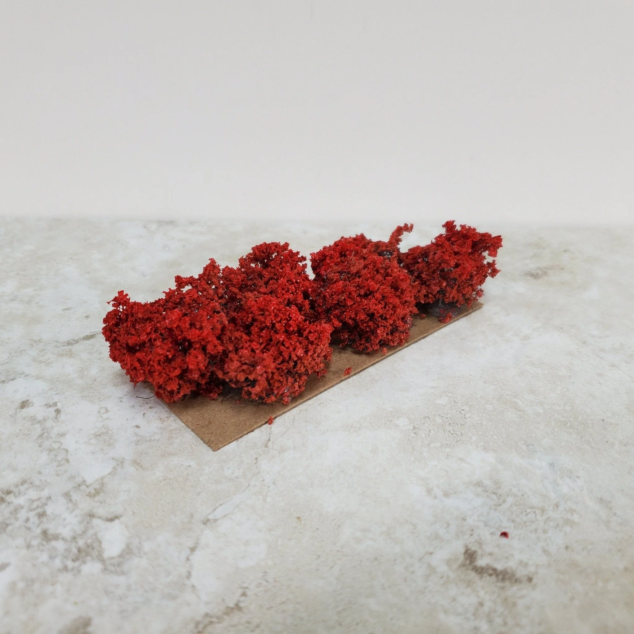 Miniature Red Shrub Small Bush Round Model Scenery RR Dollhouse Garden - Image 4