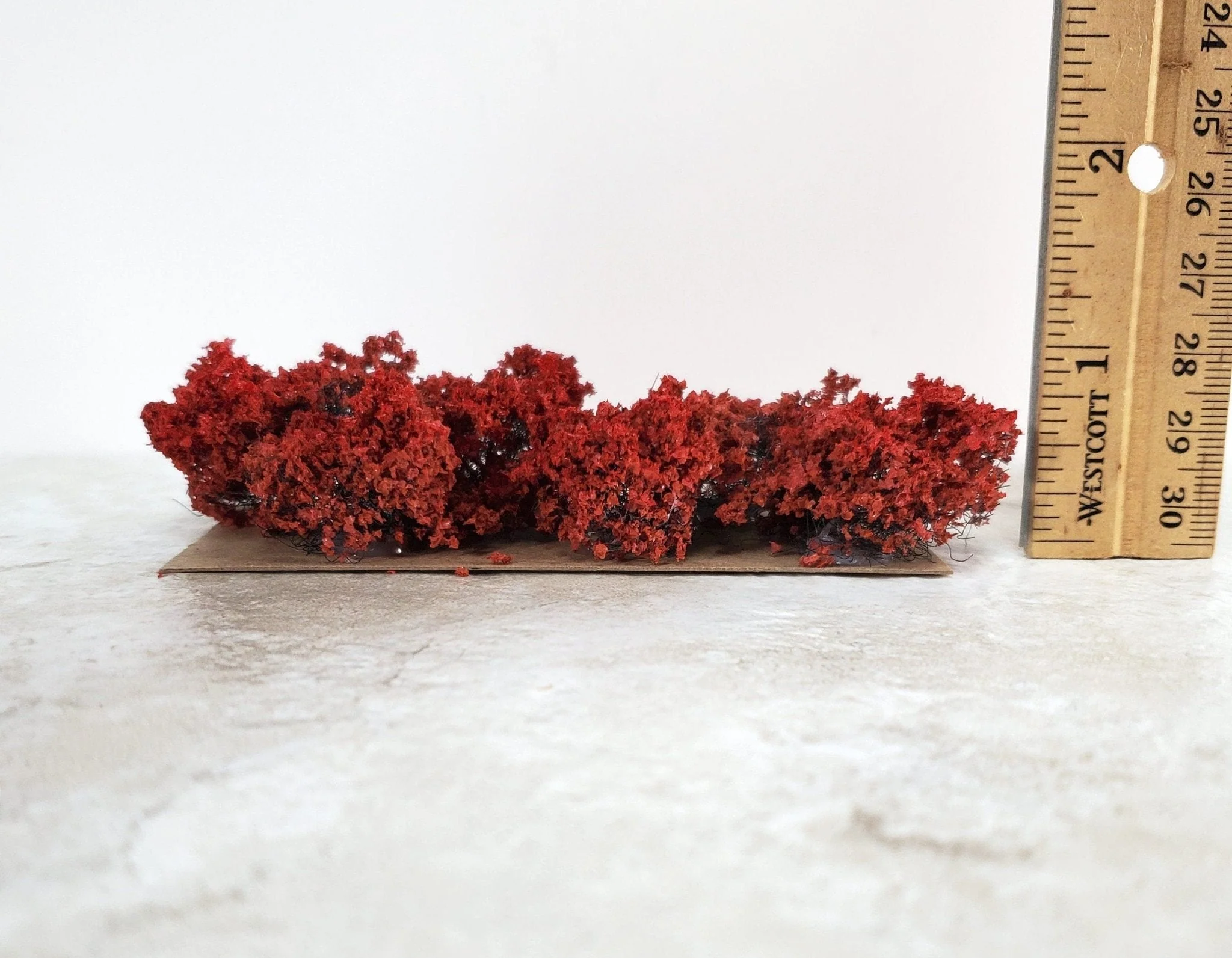 Miniature Red Shrub Small Bush Round Model Scenery RR Dollhouse Garden - Image 6