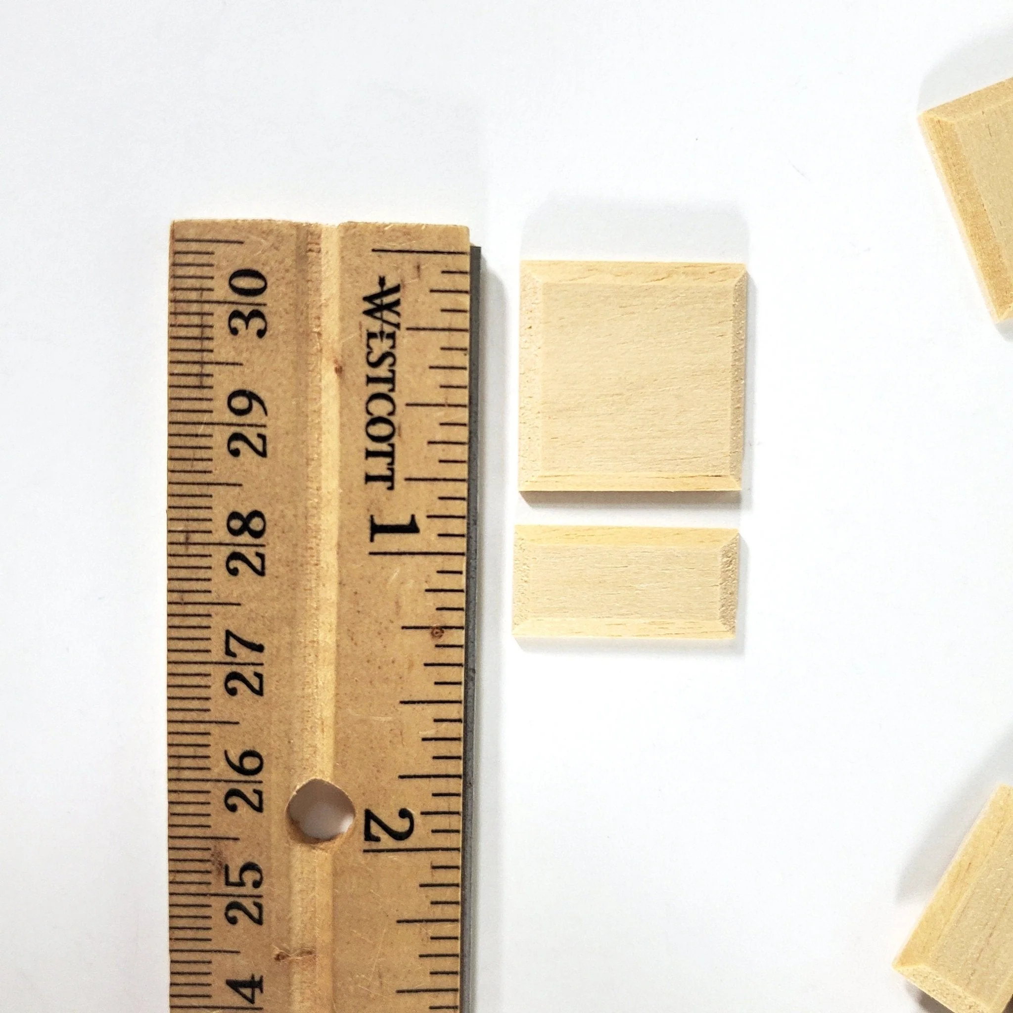 Miniature Small Wood Wall Panels or Corner Stone Bricks 100 Pieces Raised Panels 1:12 Scale - Image 3