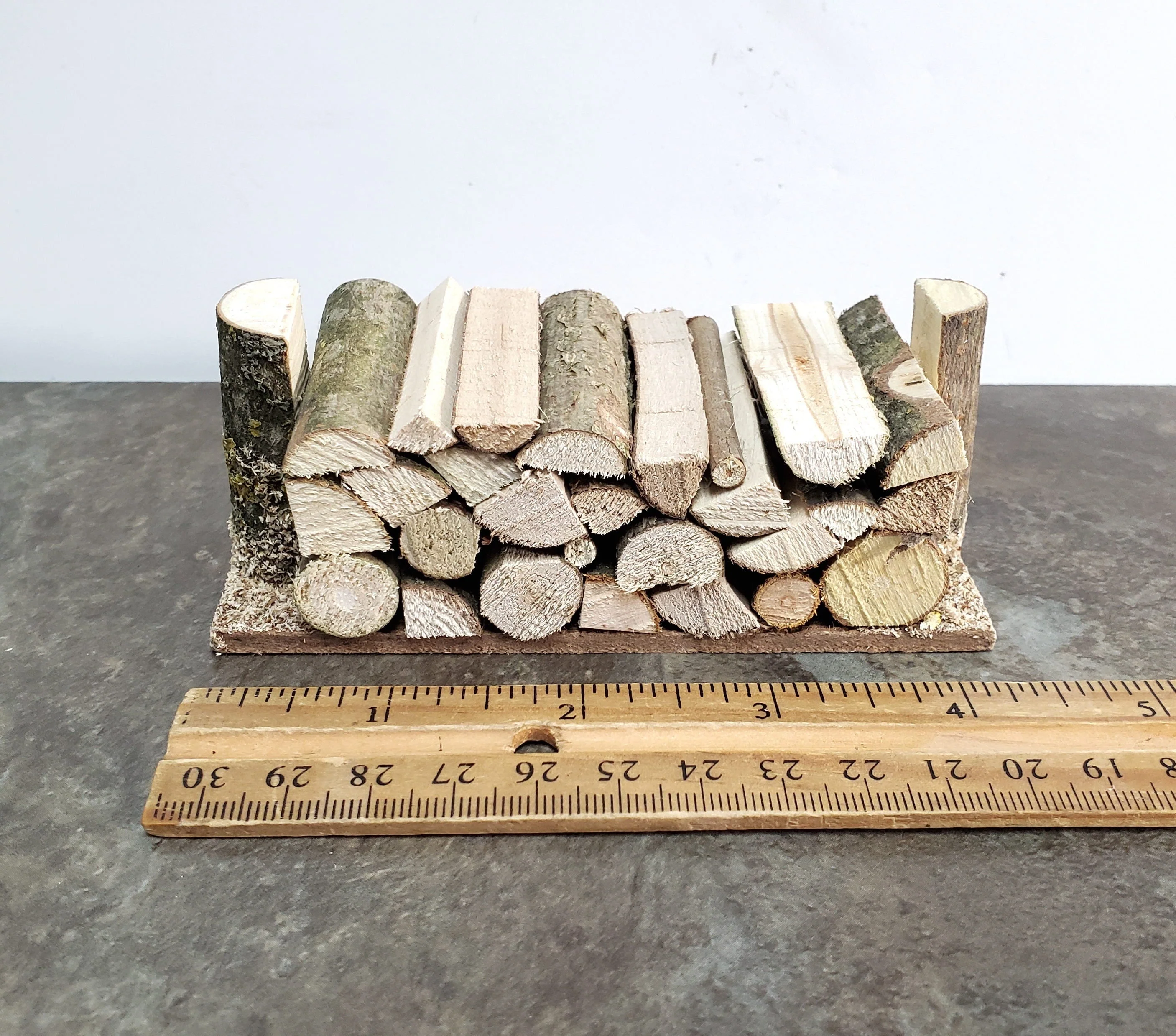 Miniature Stack of Split Logs Kindling for Fireplace Firewood Pile Fairy Garden - Image 3