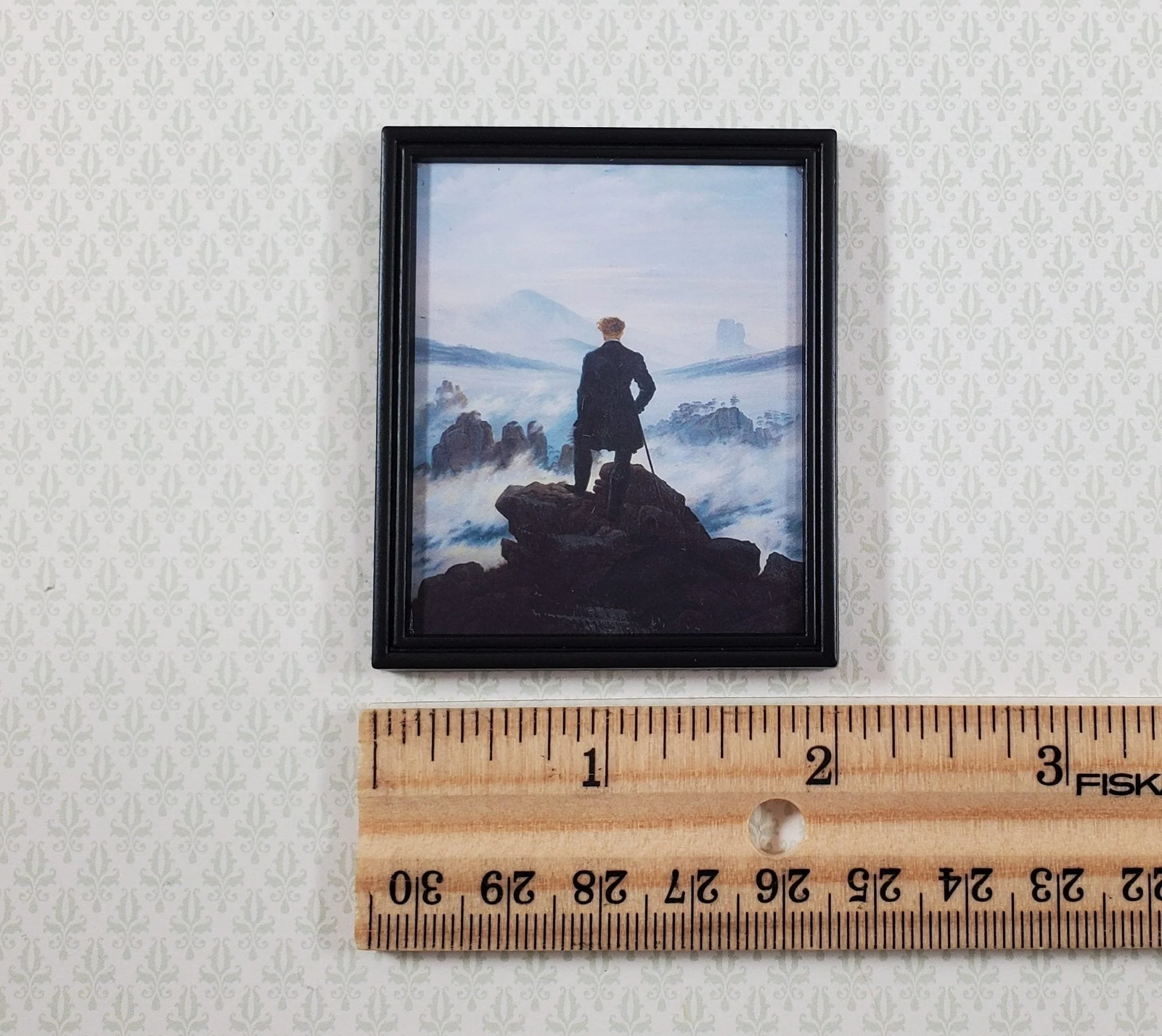 Miniature The Wanderer Above the Sea of Fog Framed Print 1:12 Scale 2 3/8" x 2" - Image 4