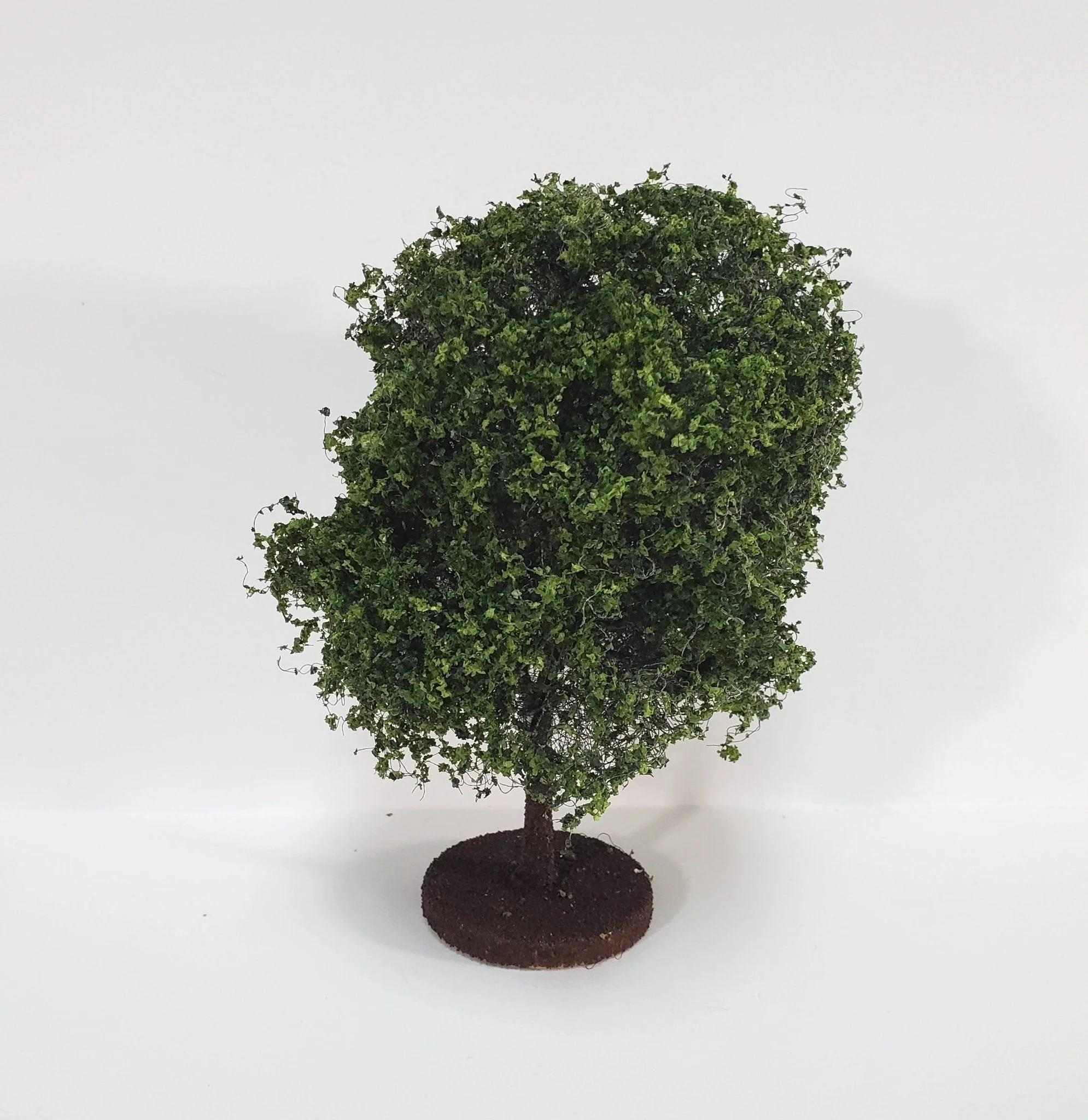 Miniature Tree or Shrub Bush Green Model Railroad Train or Scale Model Scenery Garden