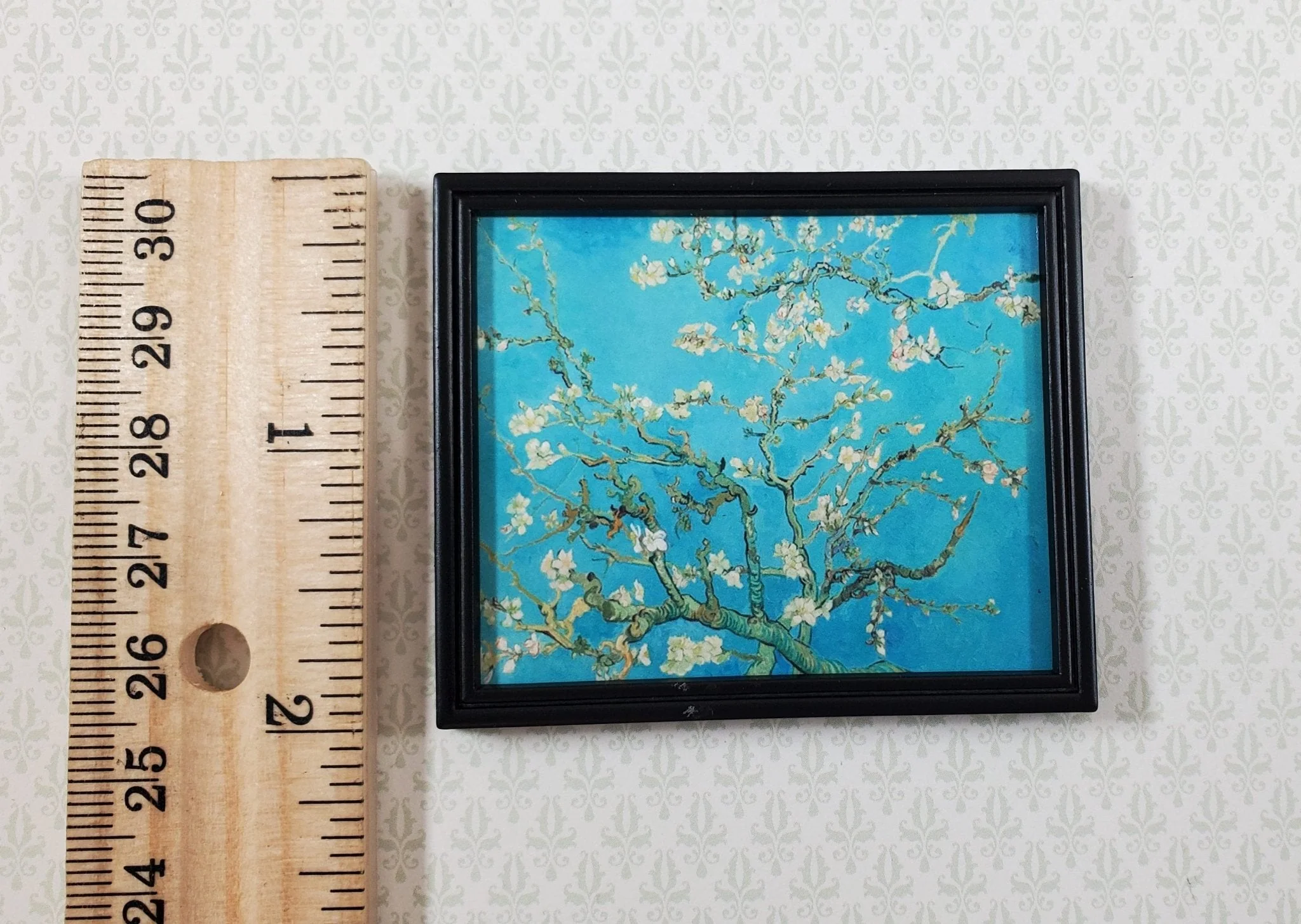 Miniature Vincent Van Gogh Almond Blossoms Framed Print 1:12 Scale Handmade - Image 4