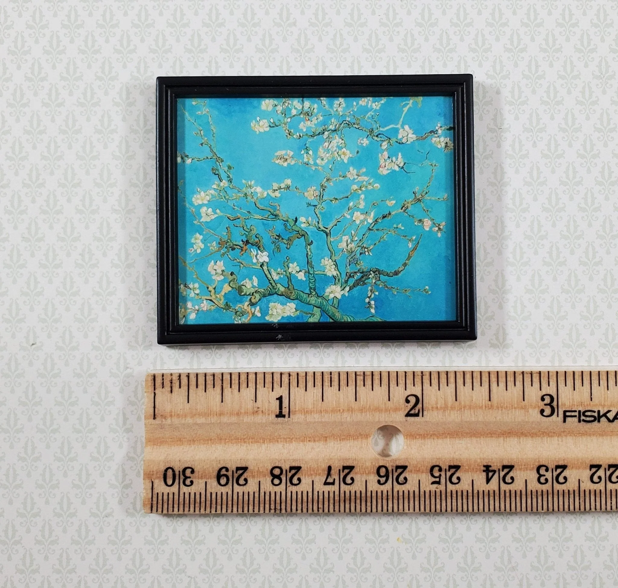 Miniature Vincent Van Gogh Almond Blossoms Framed Print 1:12 Scale Handmade - Image 5