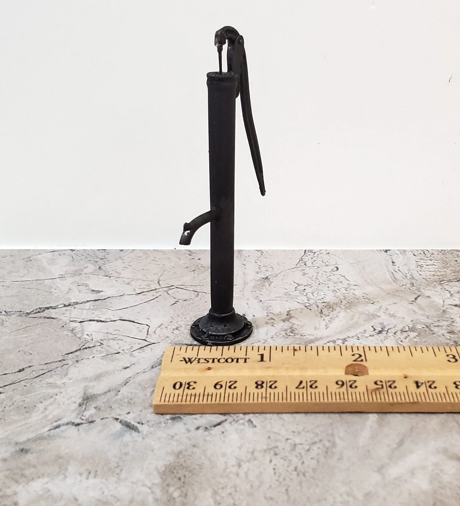 Miniature Well Pump Metal Matte Black Finish 1:12 Scale Dollhouse Scale Model - Image 3