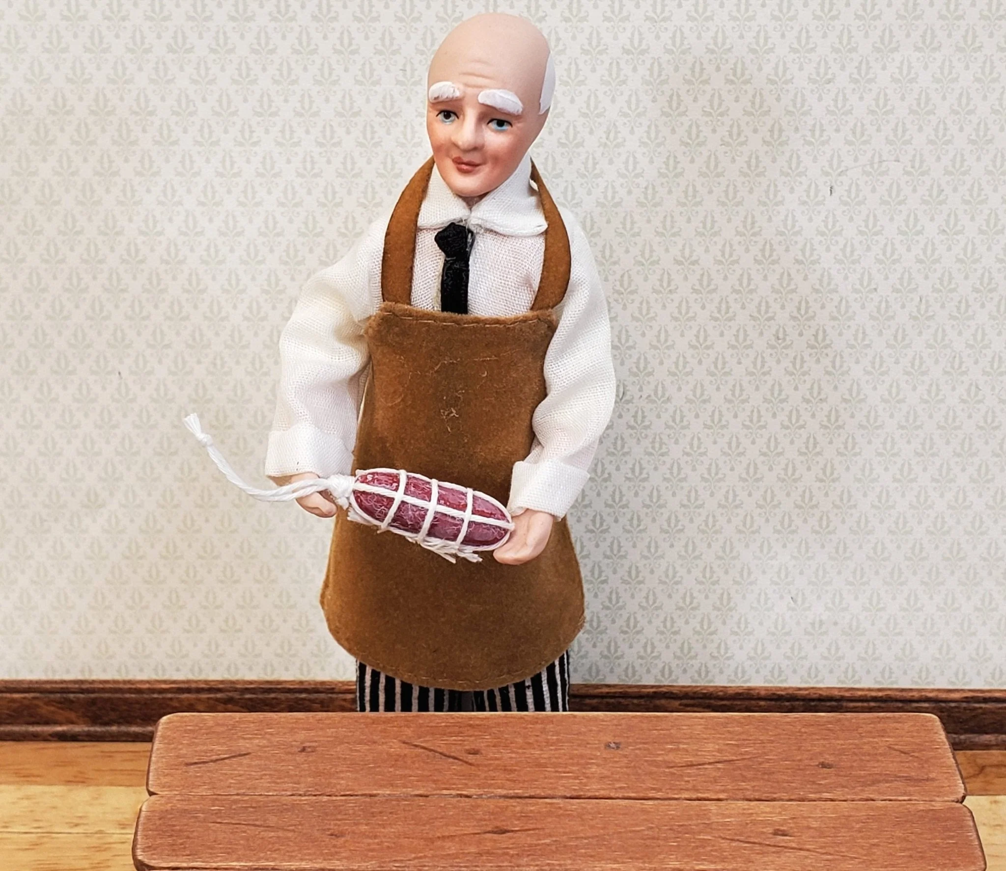Miniature Wrapped Salami Meat 1:12 Scale for Dollhouse Grocer Grocery Store 1 1/4" - Image 2