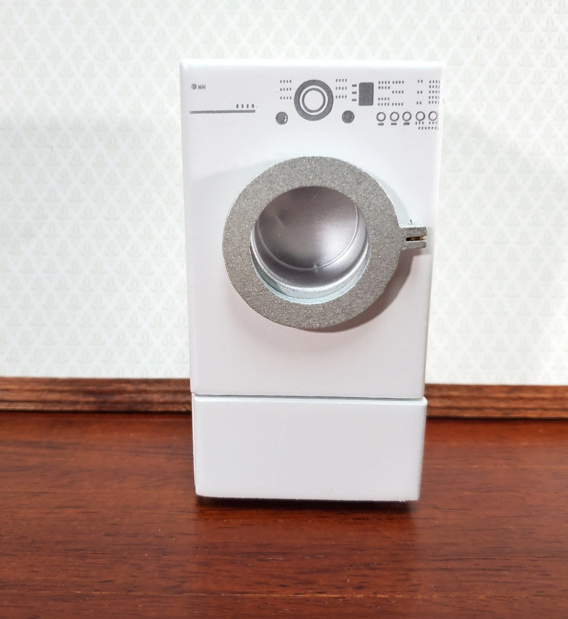Modern Dollhouse Dryer in WHITE Front Load Opening Drawer 1:12 Scale