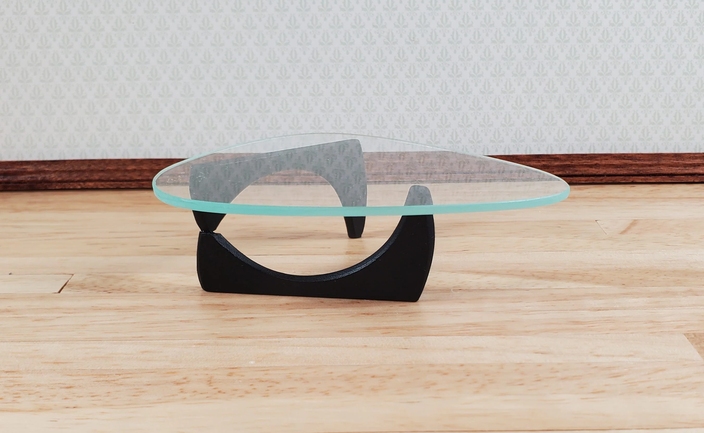 Modern Noguchi Style Coffee Table with Real Glass by Warren Richardson - Image 2