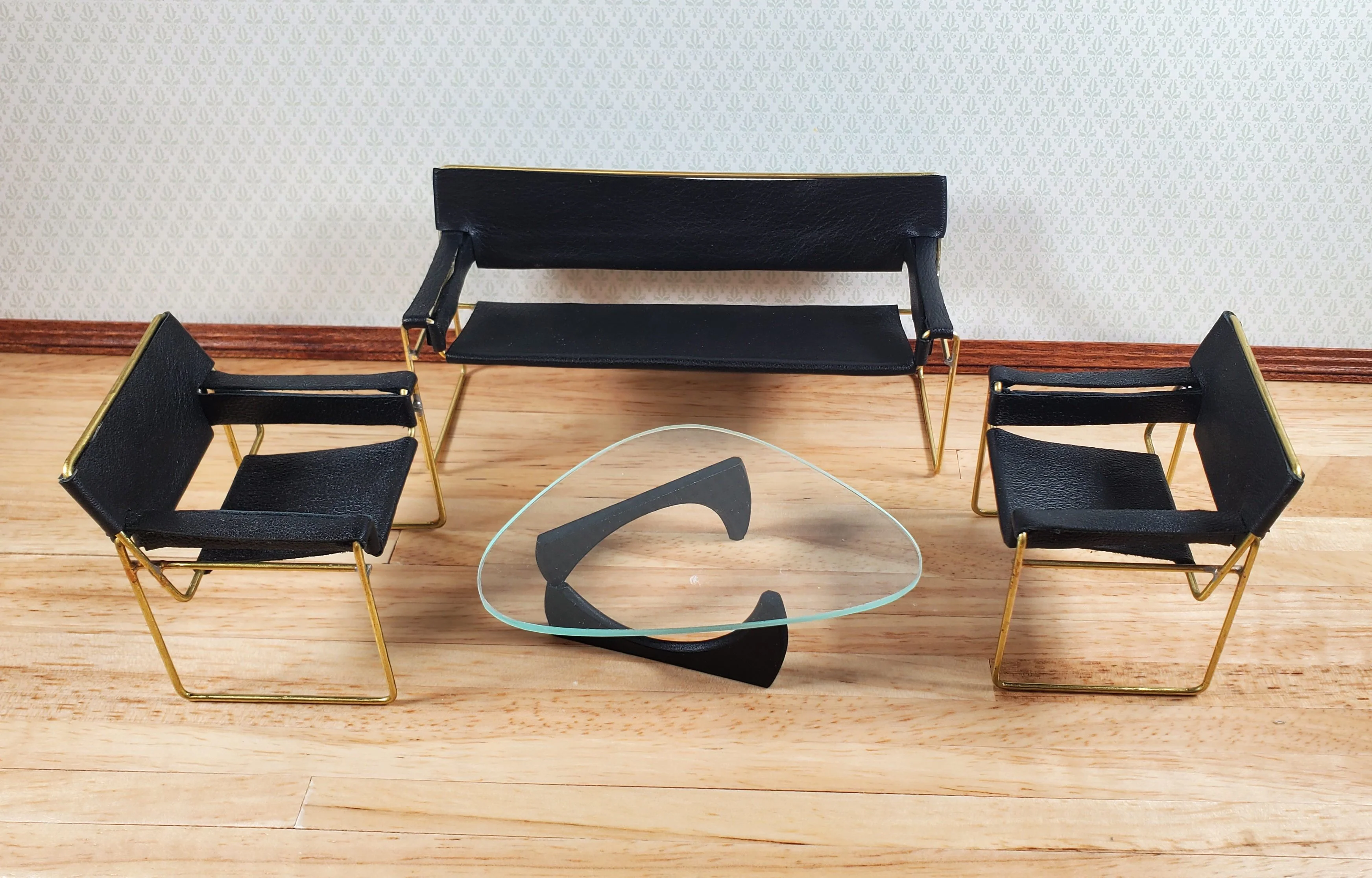 Modern Noguchi Style Coffee Table with Real Glass by Warren Richardson - Image 5